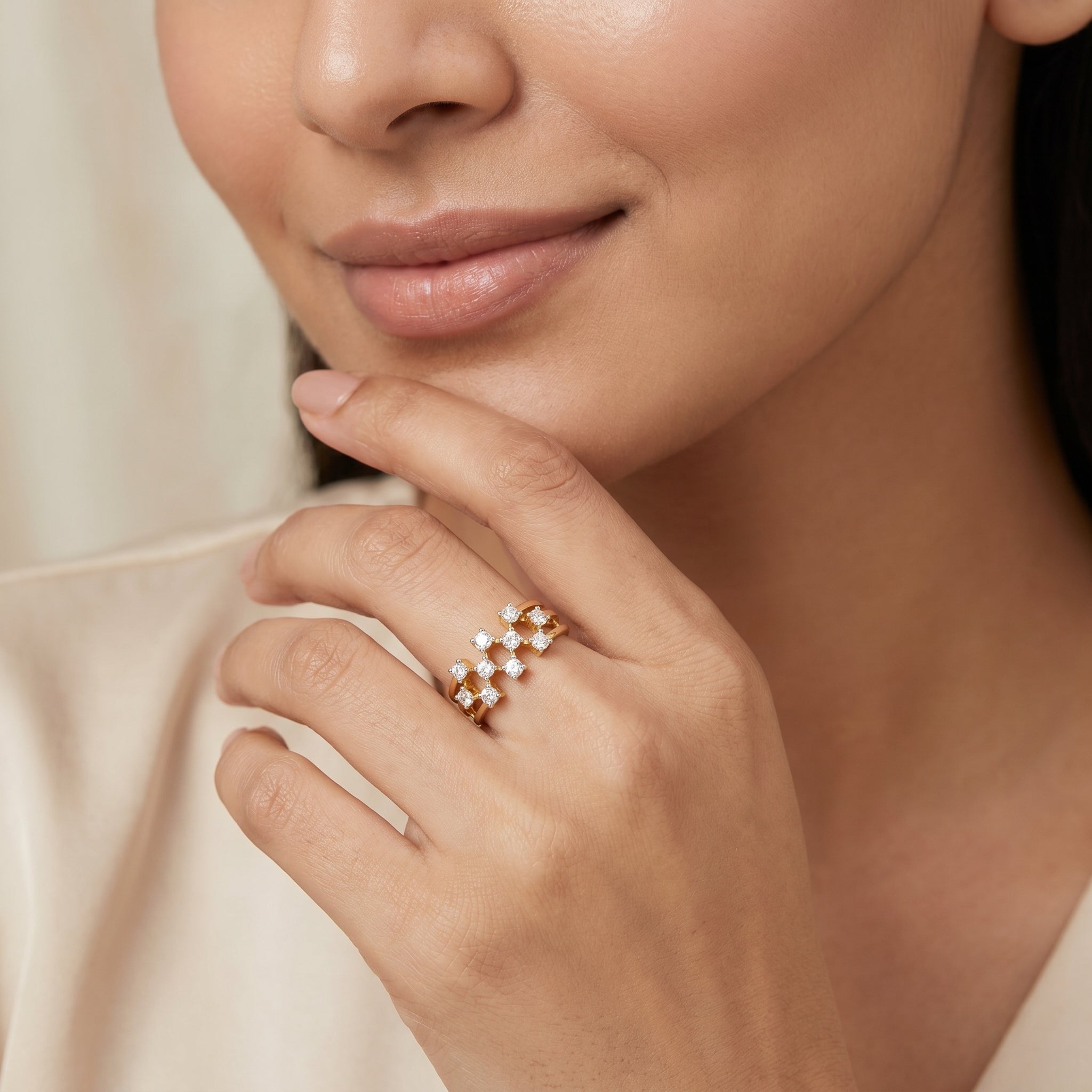 Scattered Lab Grown Diamond Band