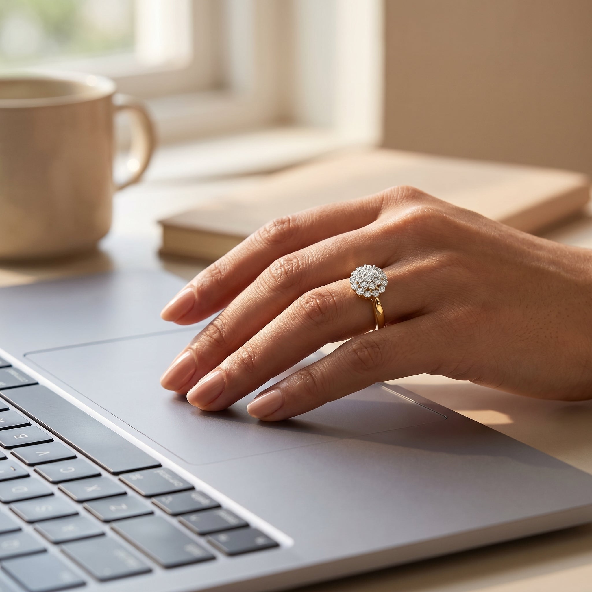 Floral Cassete Diamond Ring