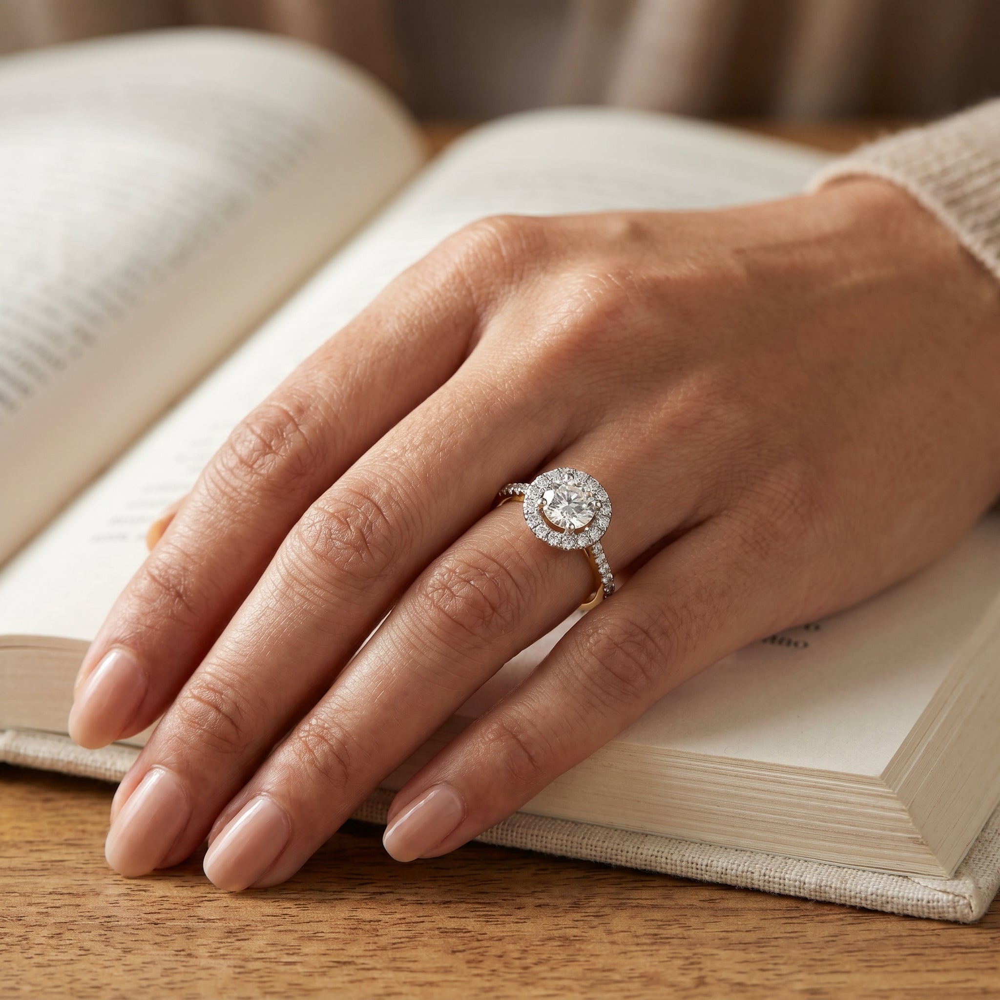Sleek Valerie Lab Diamond Engagement Ring