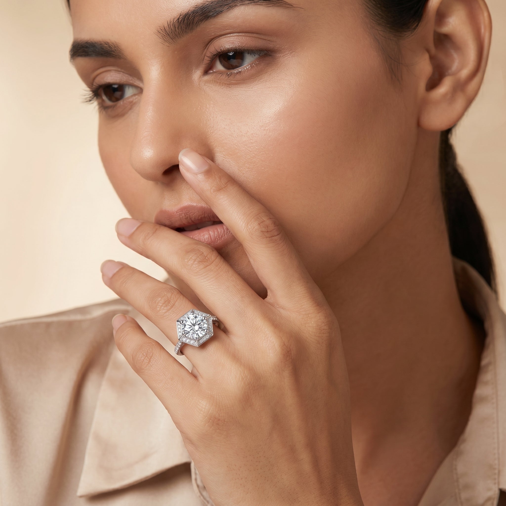 Halo Zendaya Engagement Ring