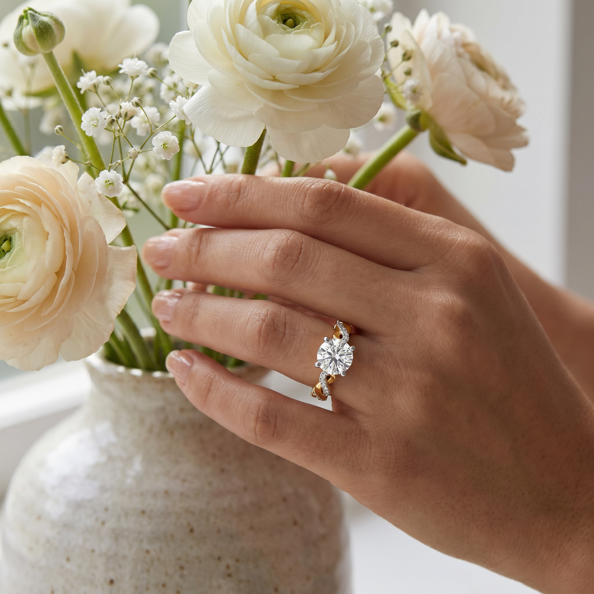 Helix Knot Lab Grown Diamond Ring