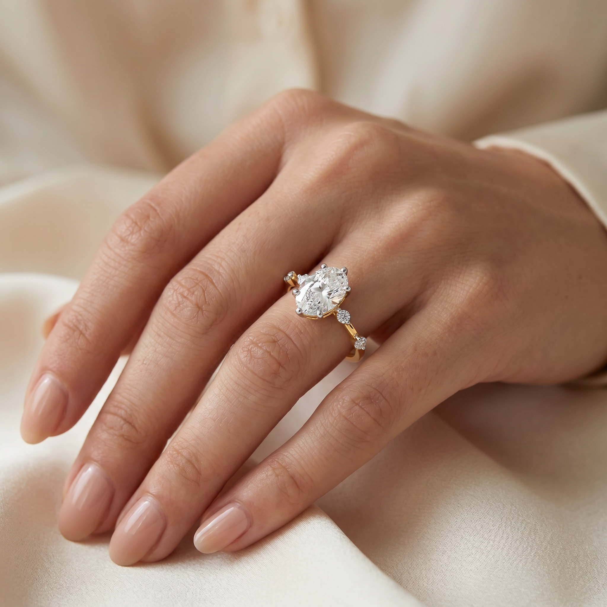 Oval Diamond Engagement Ring