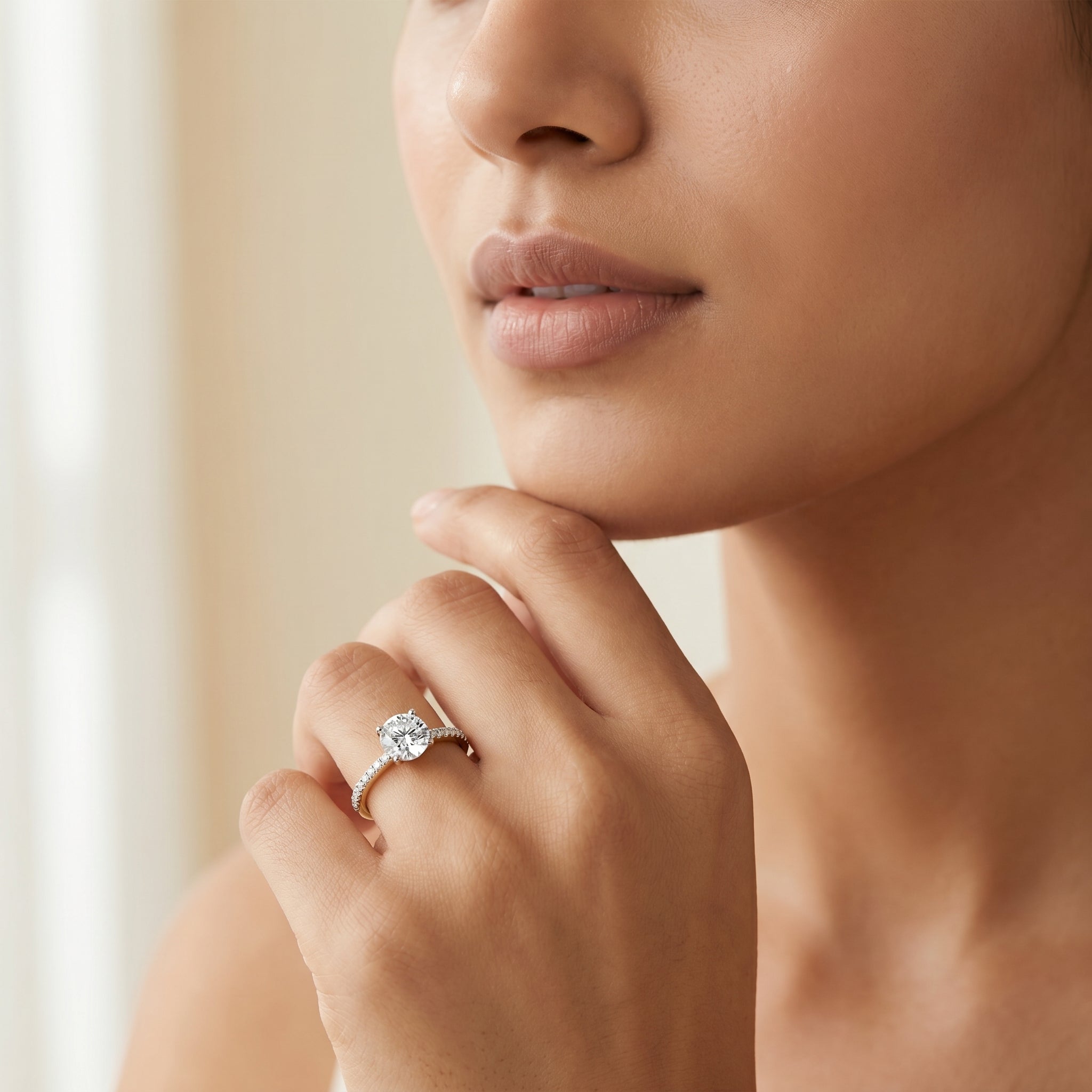 Classic Lab Grown Diamond Solitaire Ring