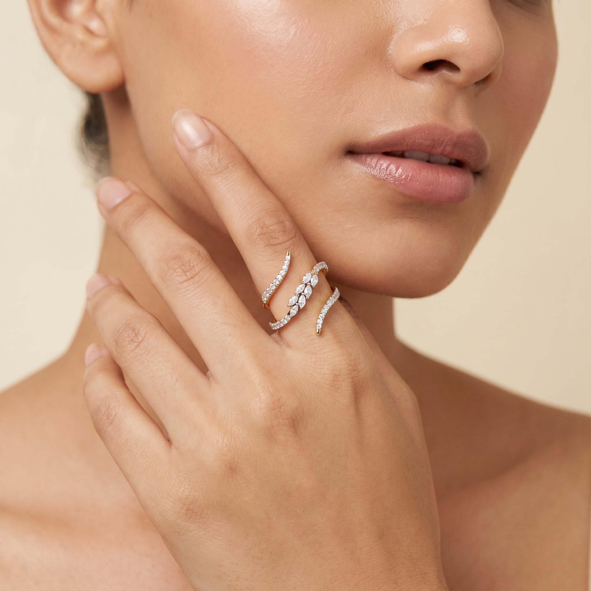 Floral Lab Grown Diamond Ring