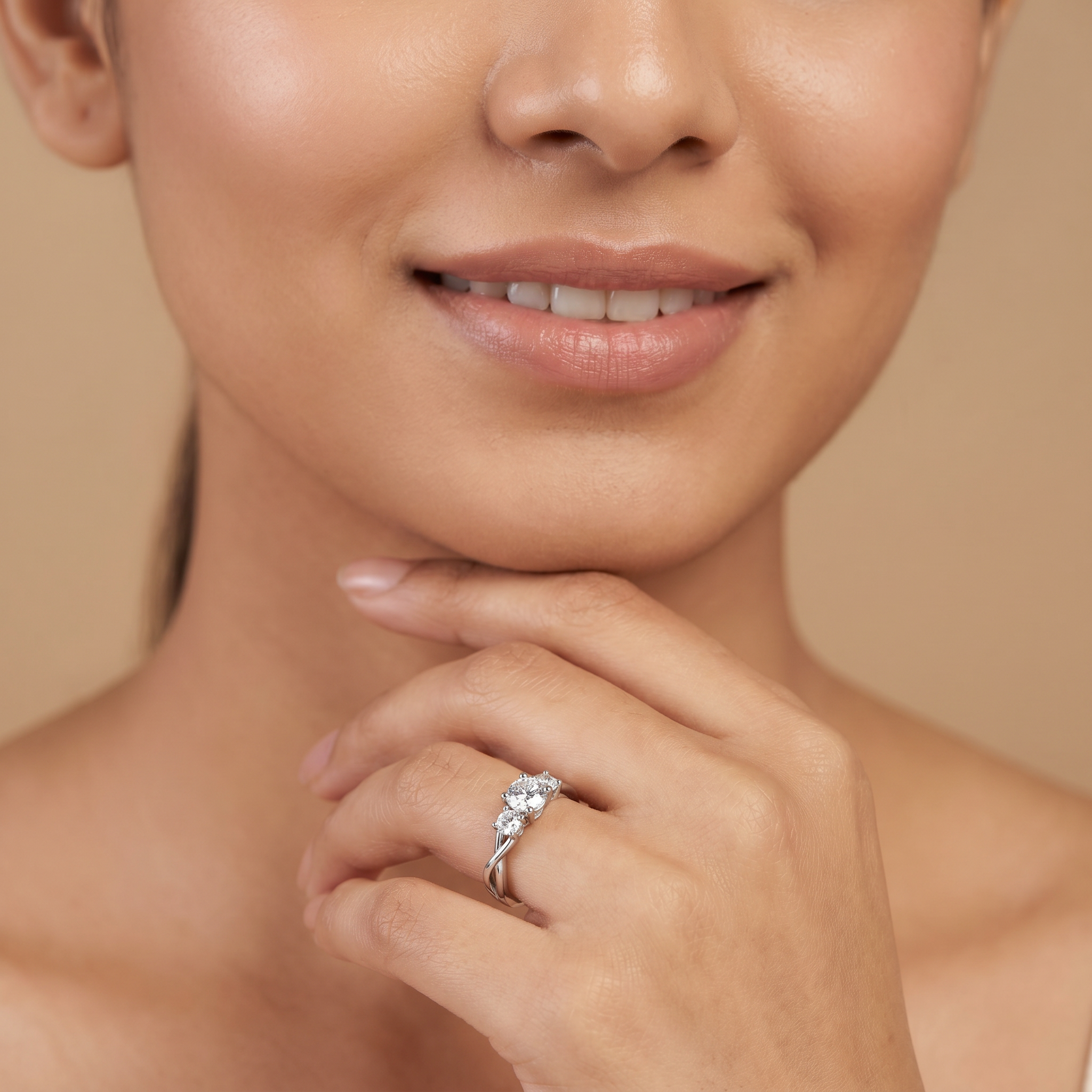 Timeless Three Stone Lab Grown Diamond Ring