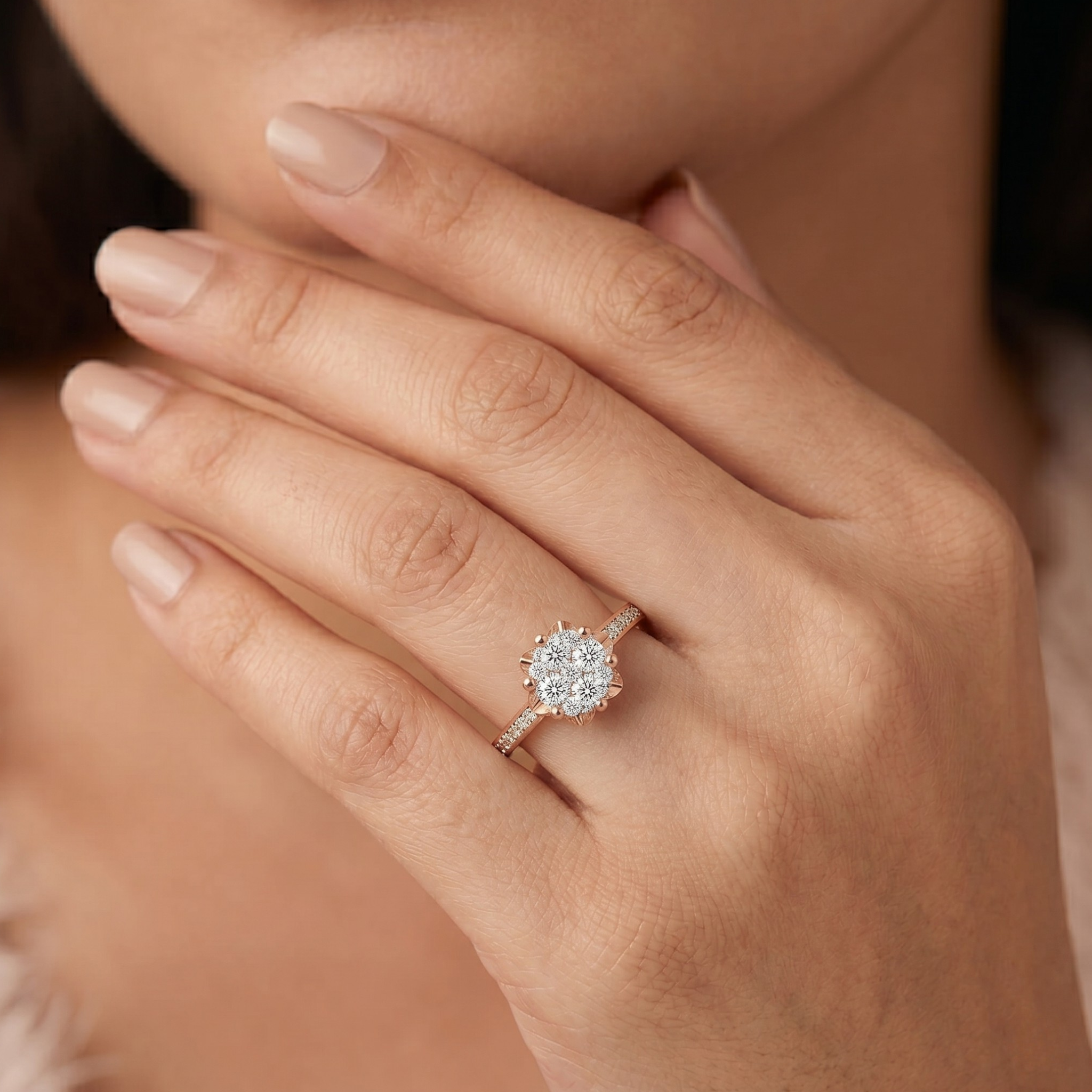 Blossom Brilliance Lab Diamond Solitaire Ring