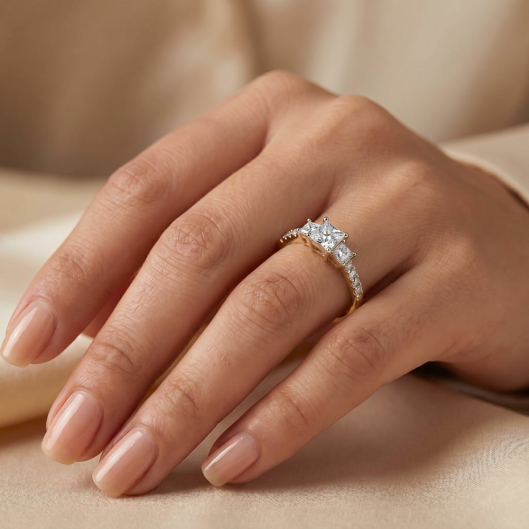 Dazzling Trinity Lab Grown Diamond Ring