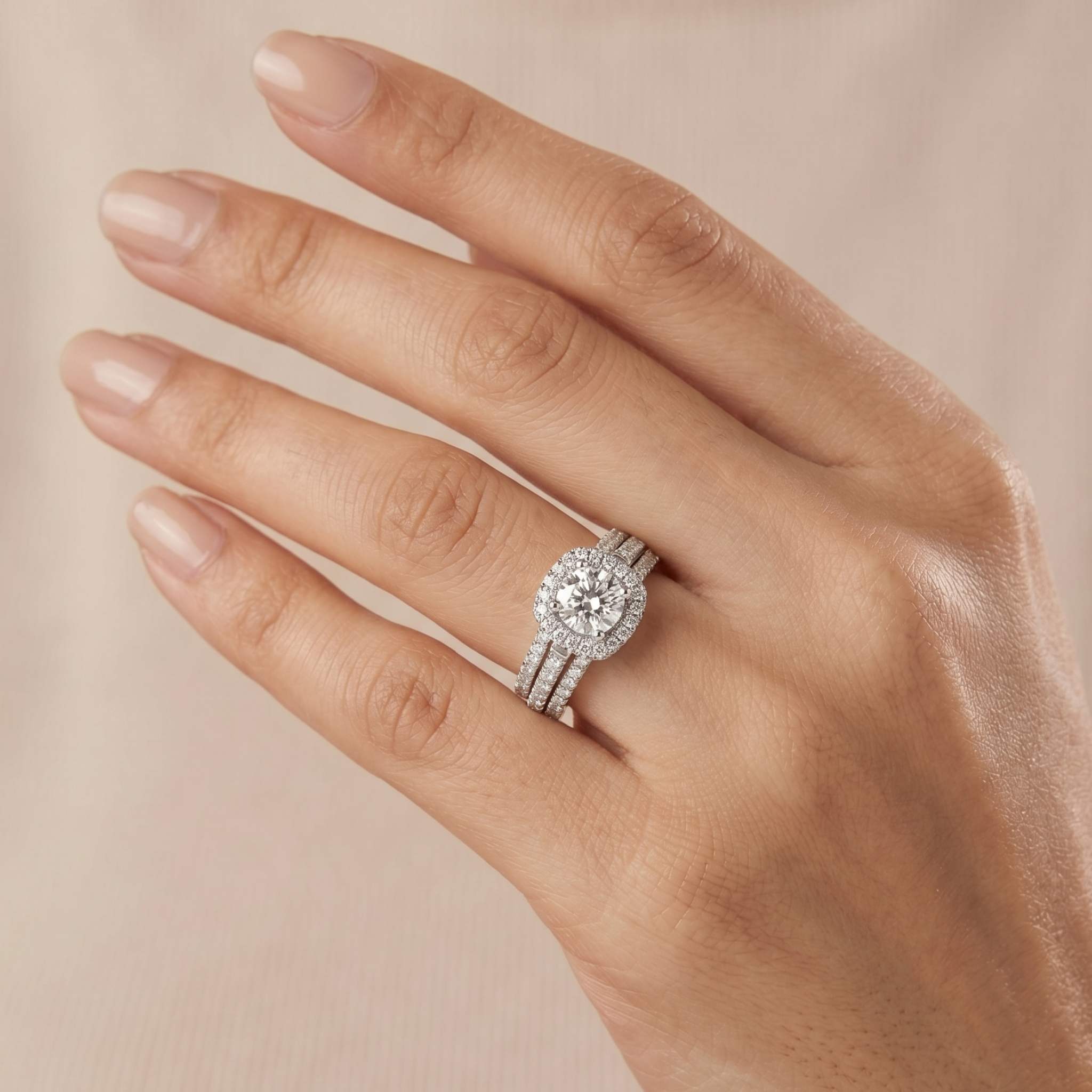 Halo Cushion Lab Grown Diamond Ring