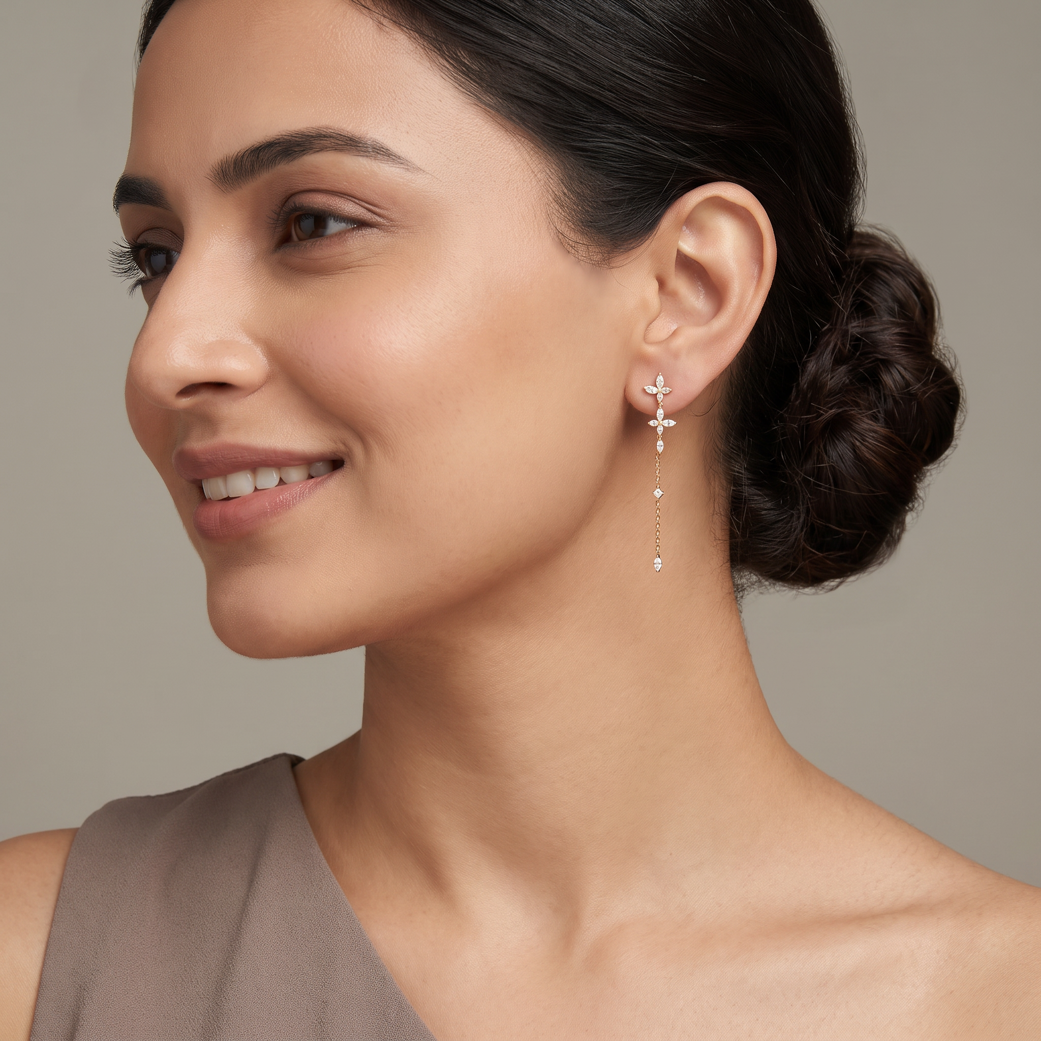 Lily Sui Dhaga Lab Grown Diamond Earrings