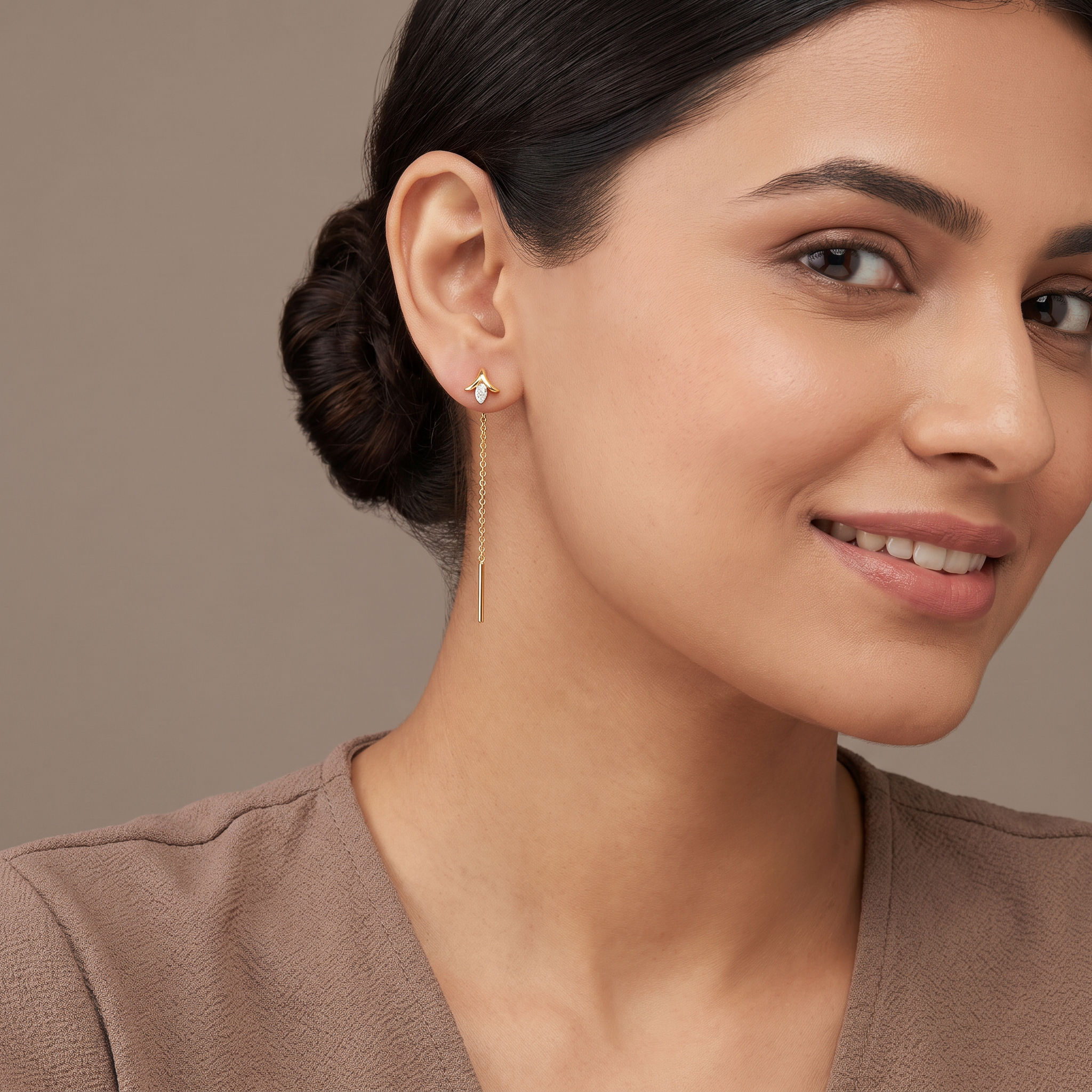 Sarayah Sui Dhaga Lab Grown Diamond Earrings