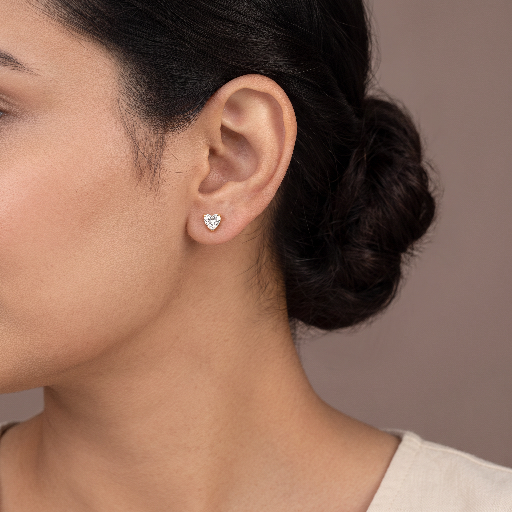 0.5 CT Sweetheart Lab Grown Diamond Studs