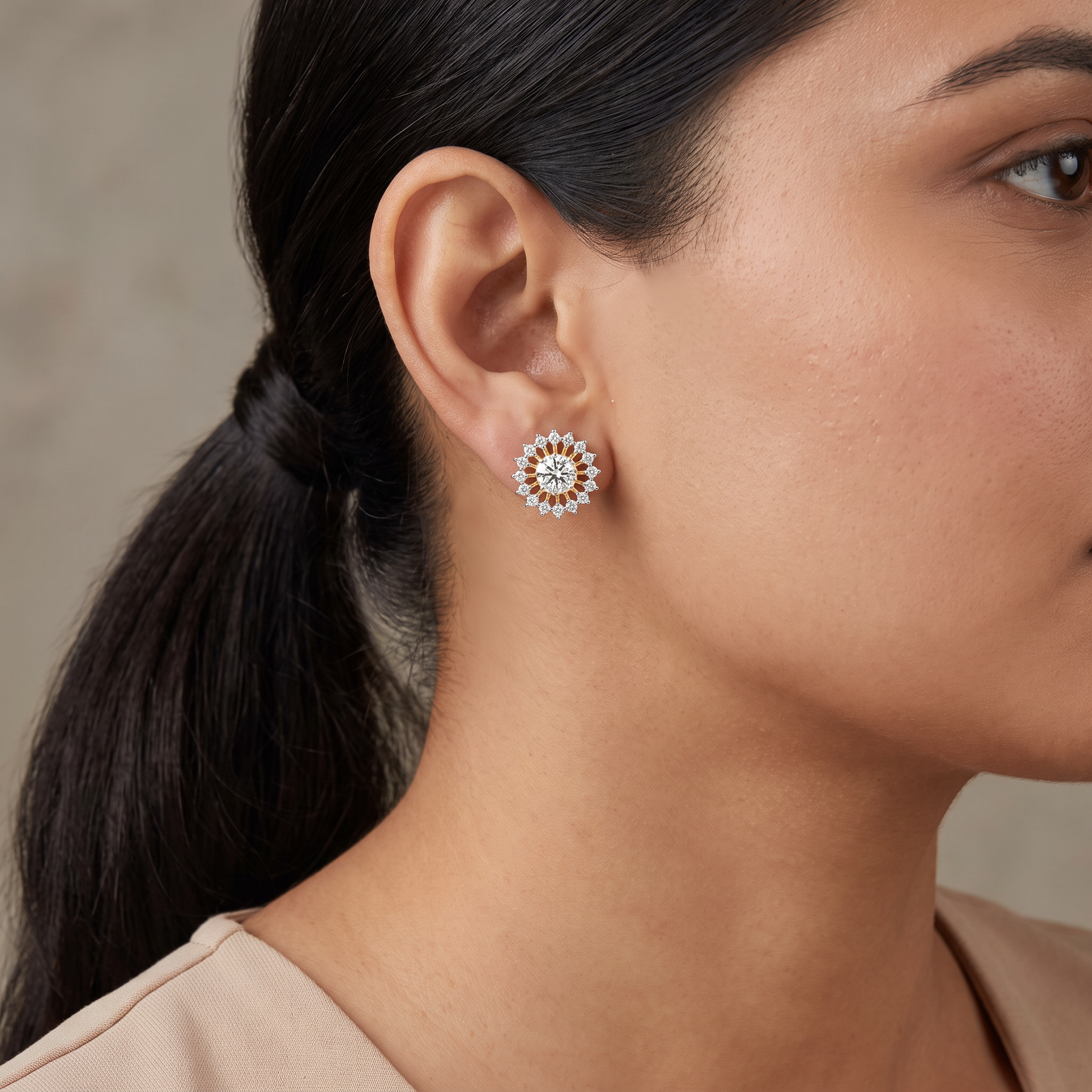 1 CT Chakra Detachable Lab Diamond Studs