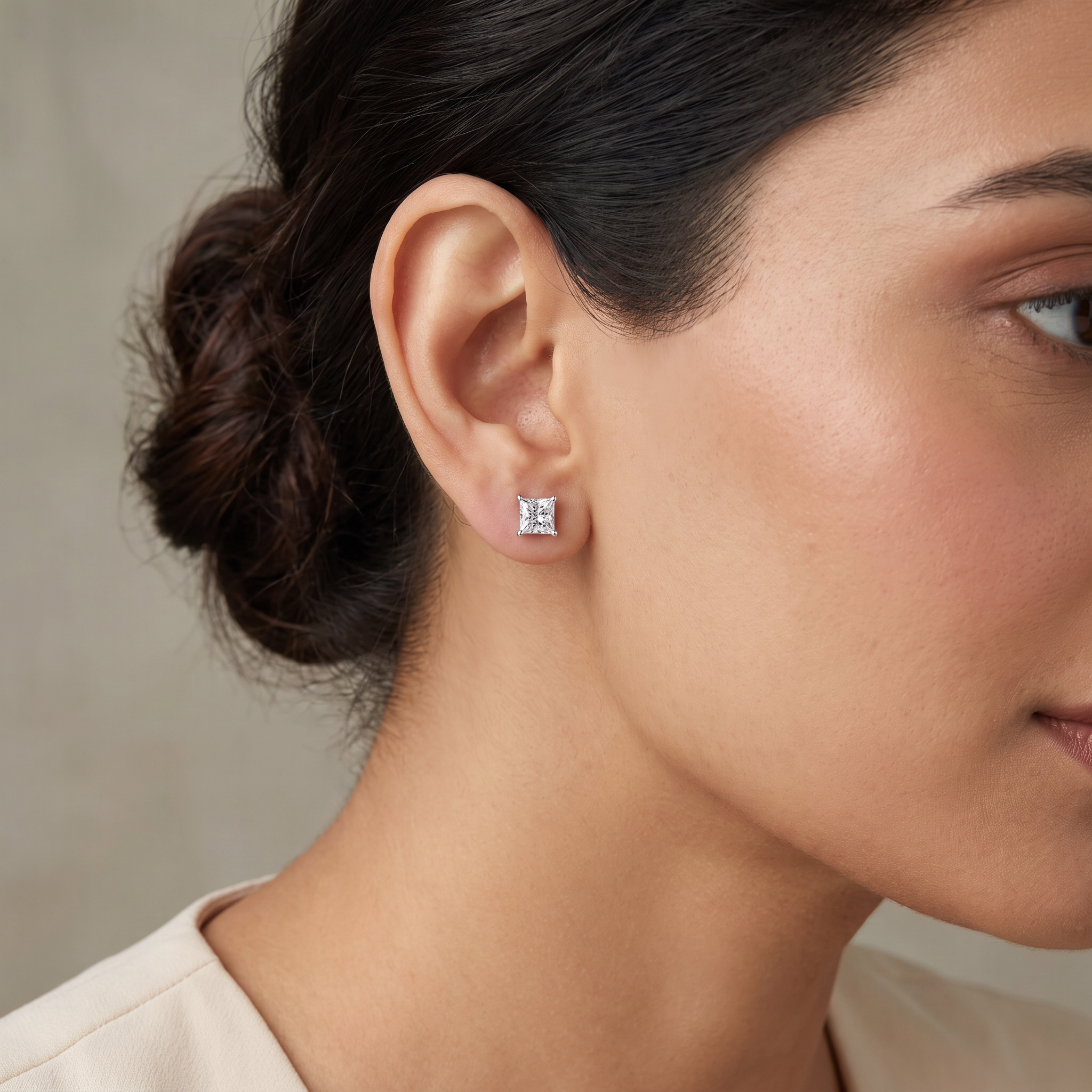 0.5 CT Timeless Princess Lab Grown Diamond Solitaire Studs