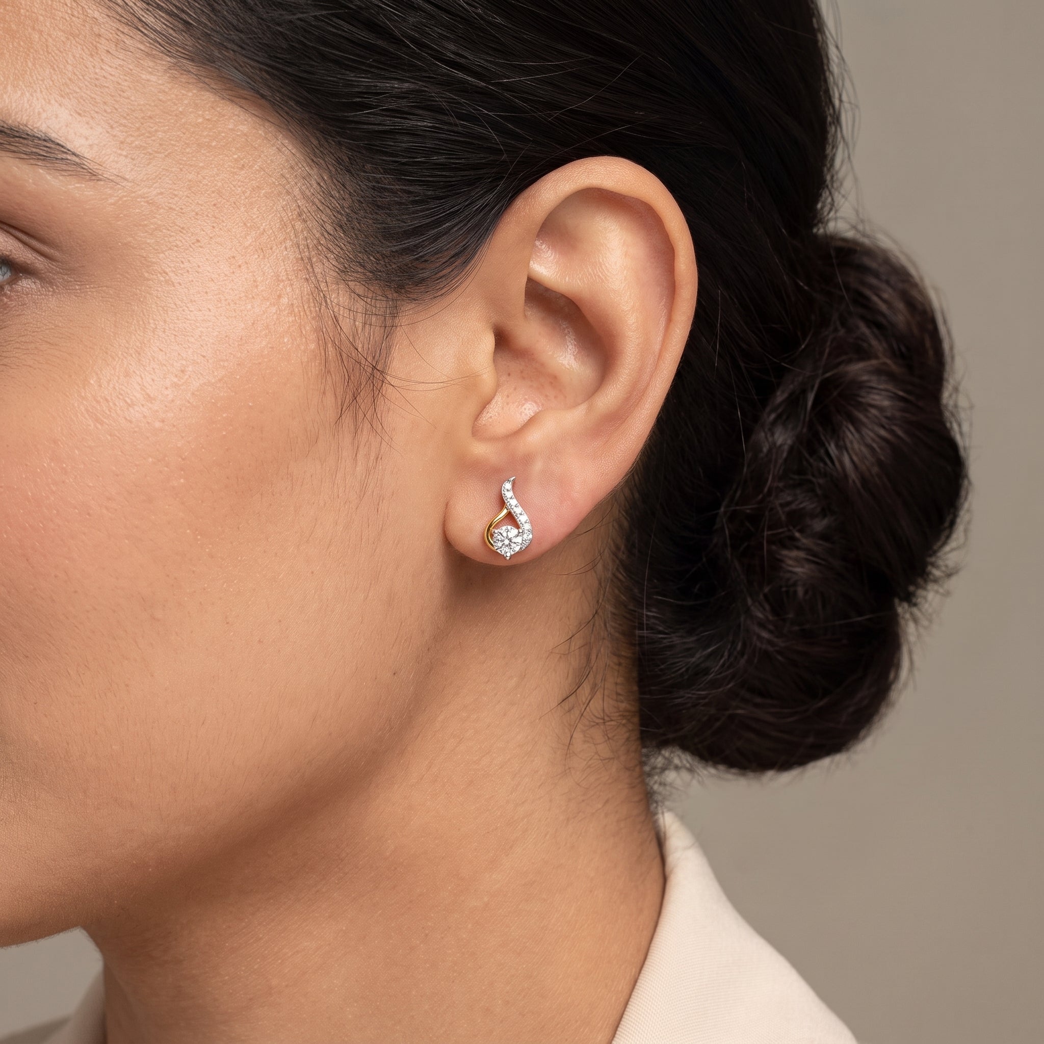 Symmetry Solitaire Lab Grown Diamond Earrings