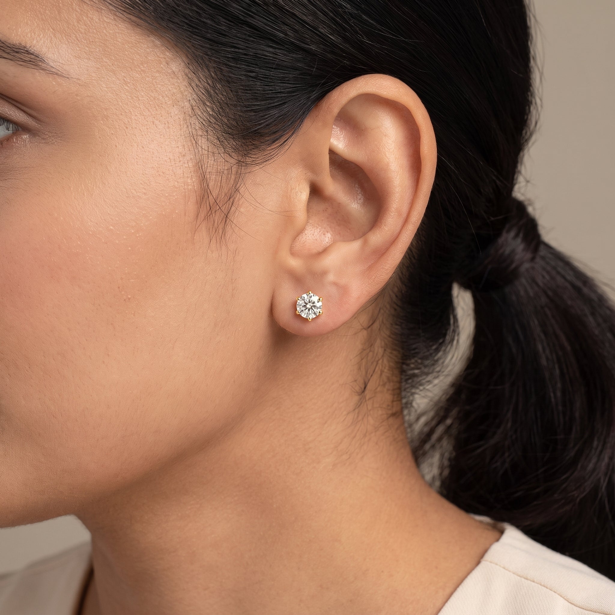 1 CT Versatile Lab Grown Diamond Solitaire Studs