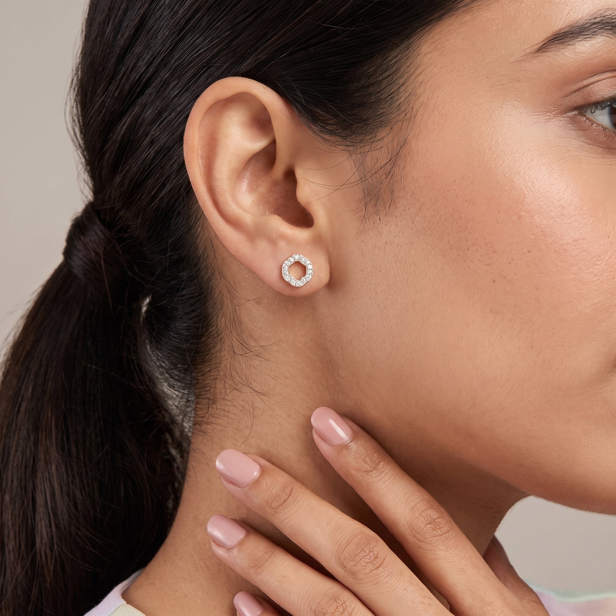 Hollow Lab Grown Diamond Studs