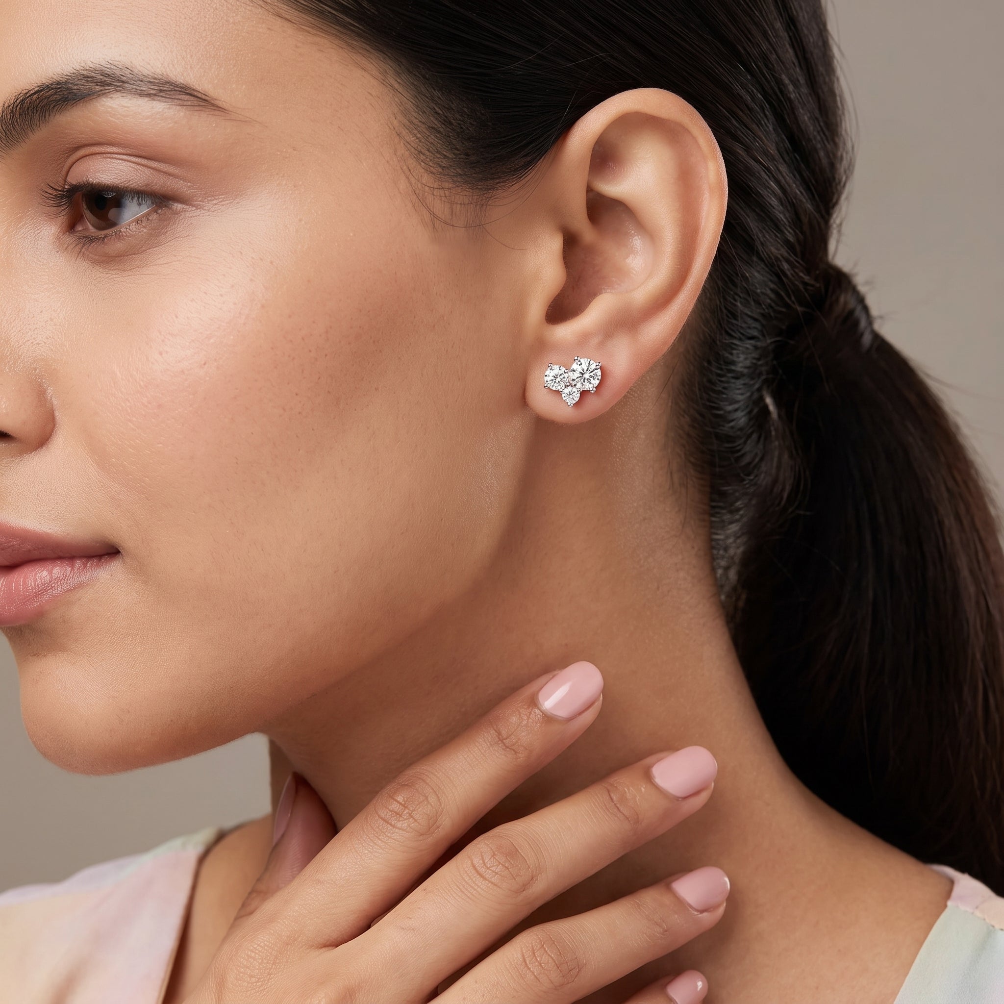 Floral Cluster Lab Grown Diamond Studs