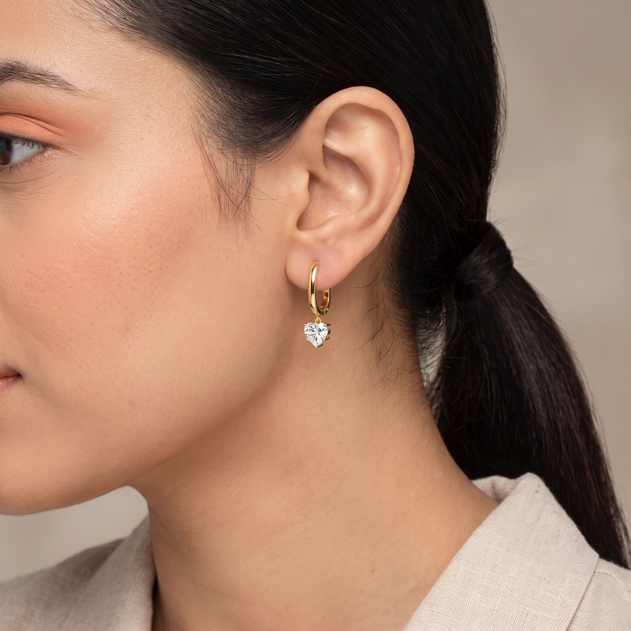 Radiant Heart Lab Grown Diamond Earrings