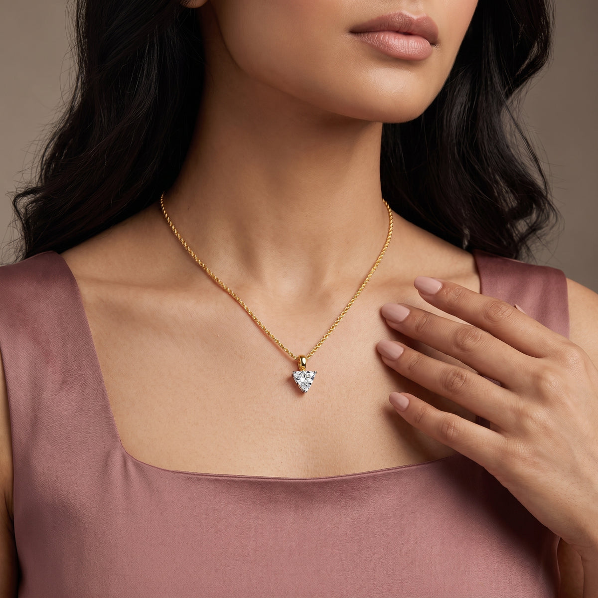 0.5 CT Trillion Lab Grown Diamond Pendant