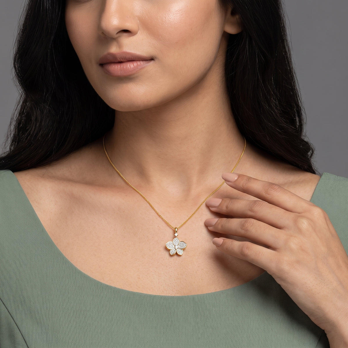 Petal Grace Lab Grown Diamond Pendant