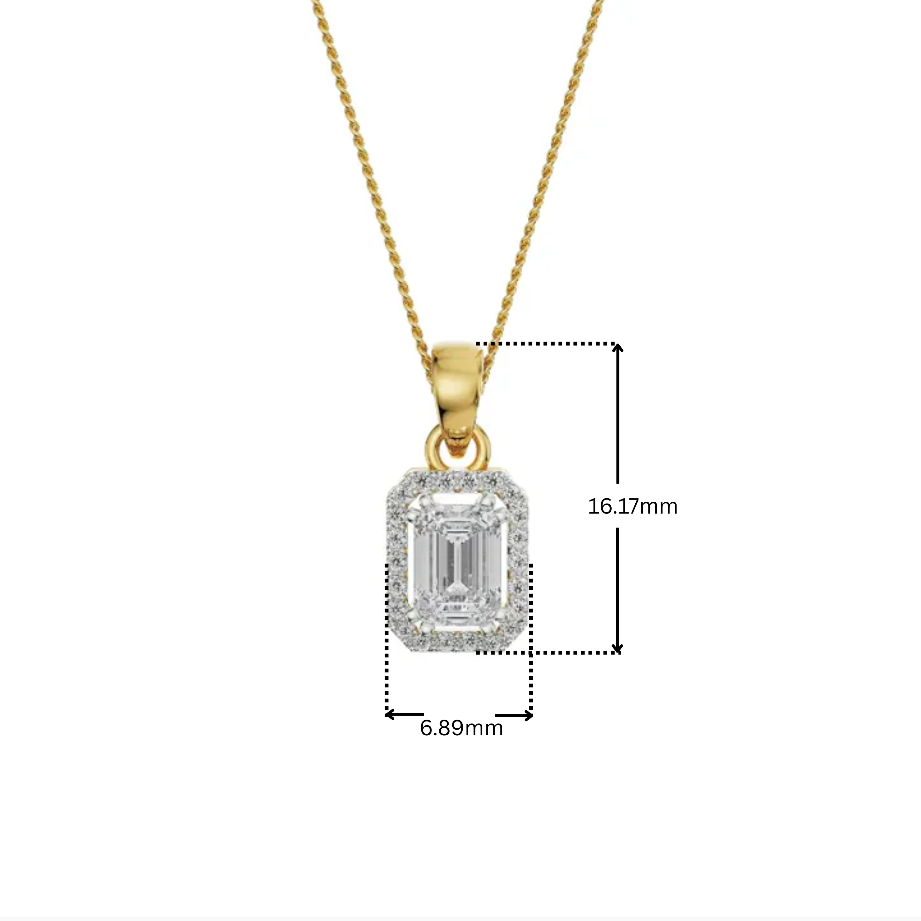0.5 CT Picasa Emerald Lab Diamond Pendant