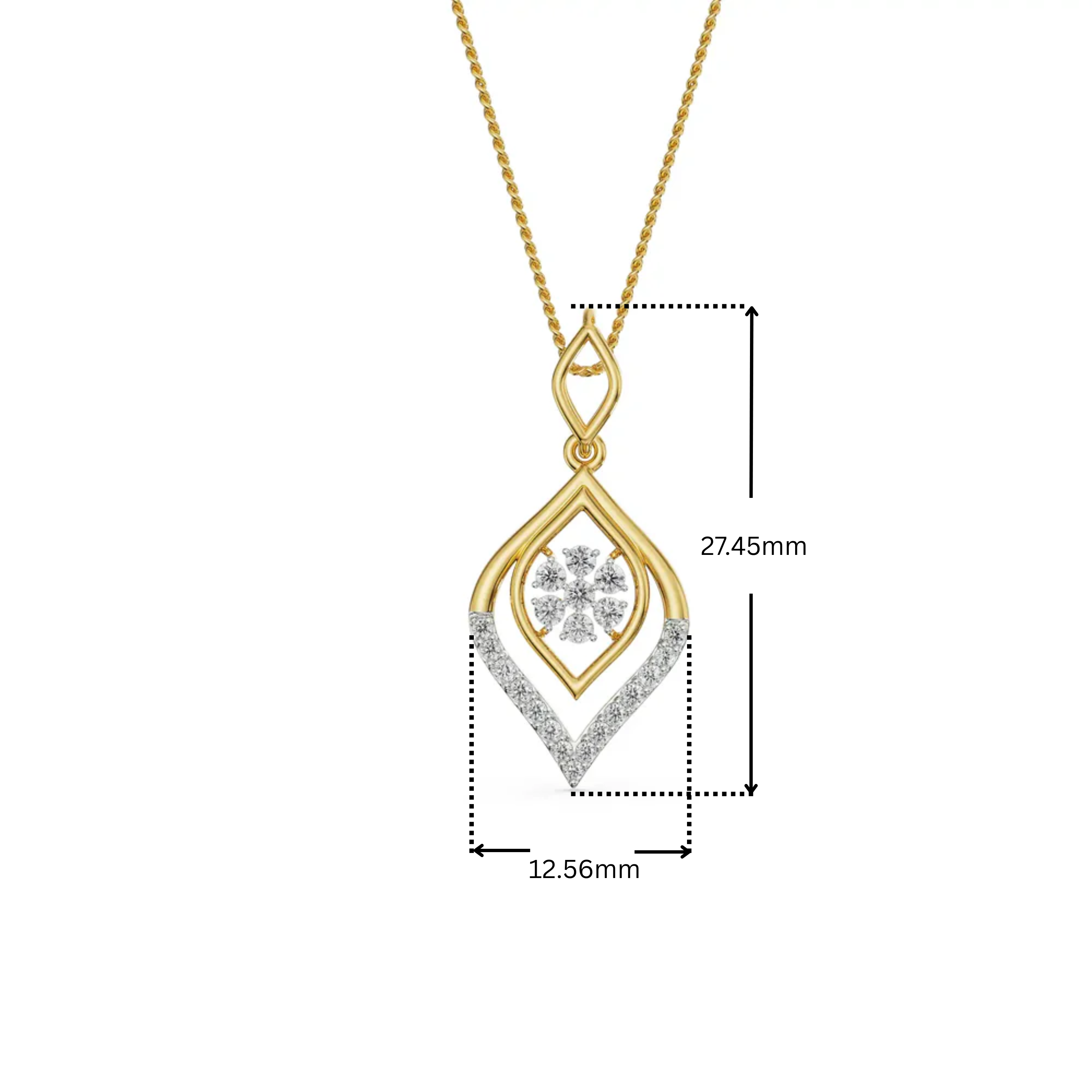 Serene Blossom Lab Grown Diamond Pendant