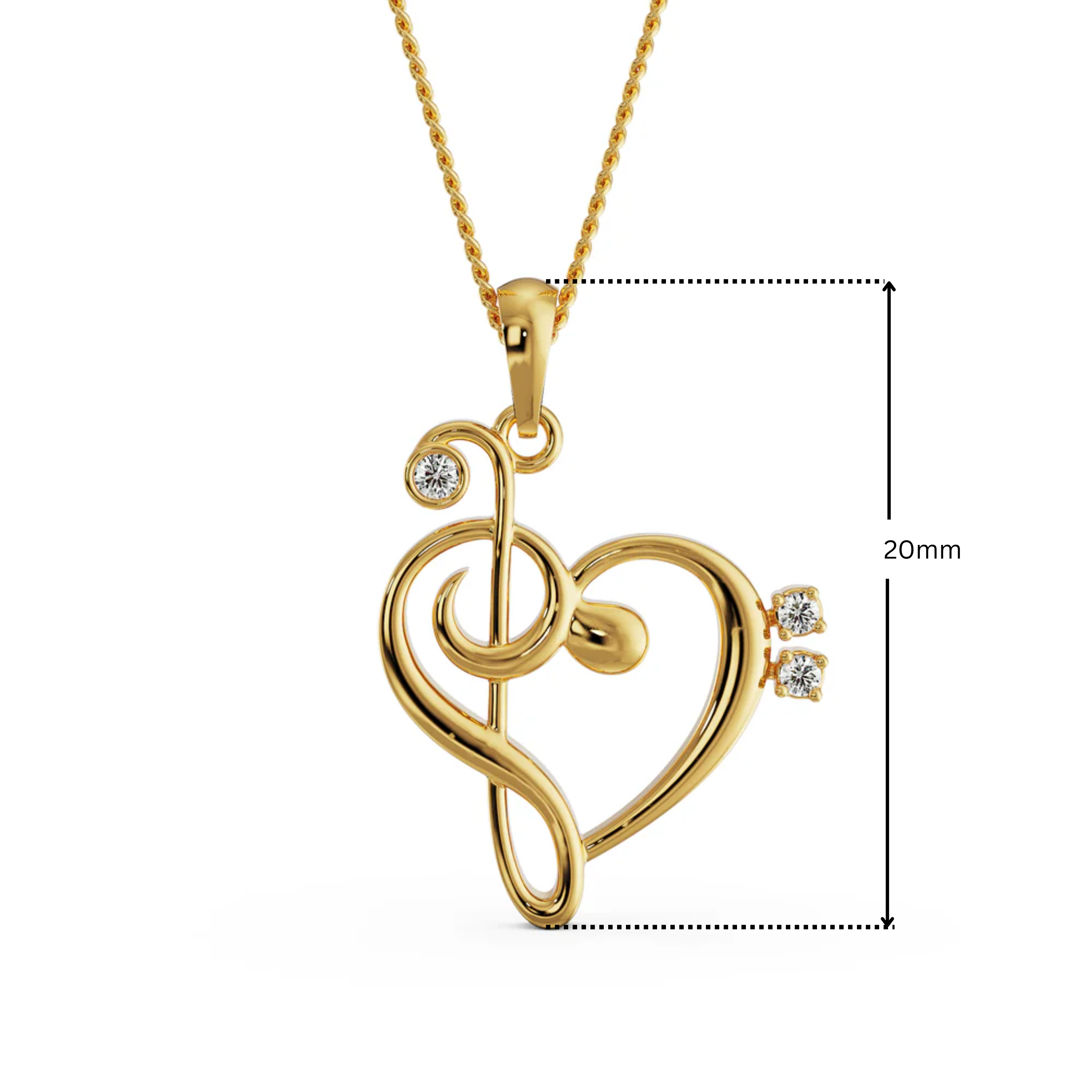 Heart Beat Lab Grown Diamond Pendant