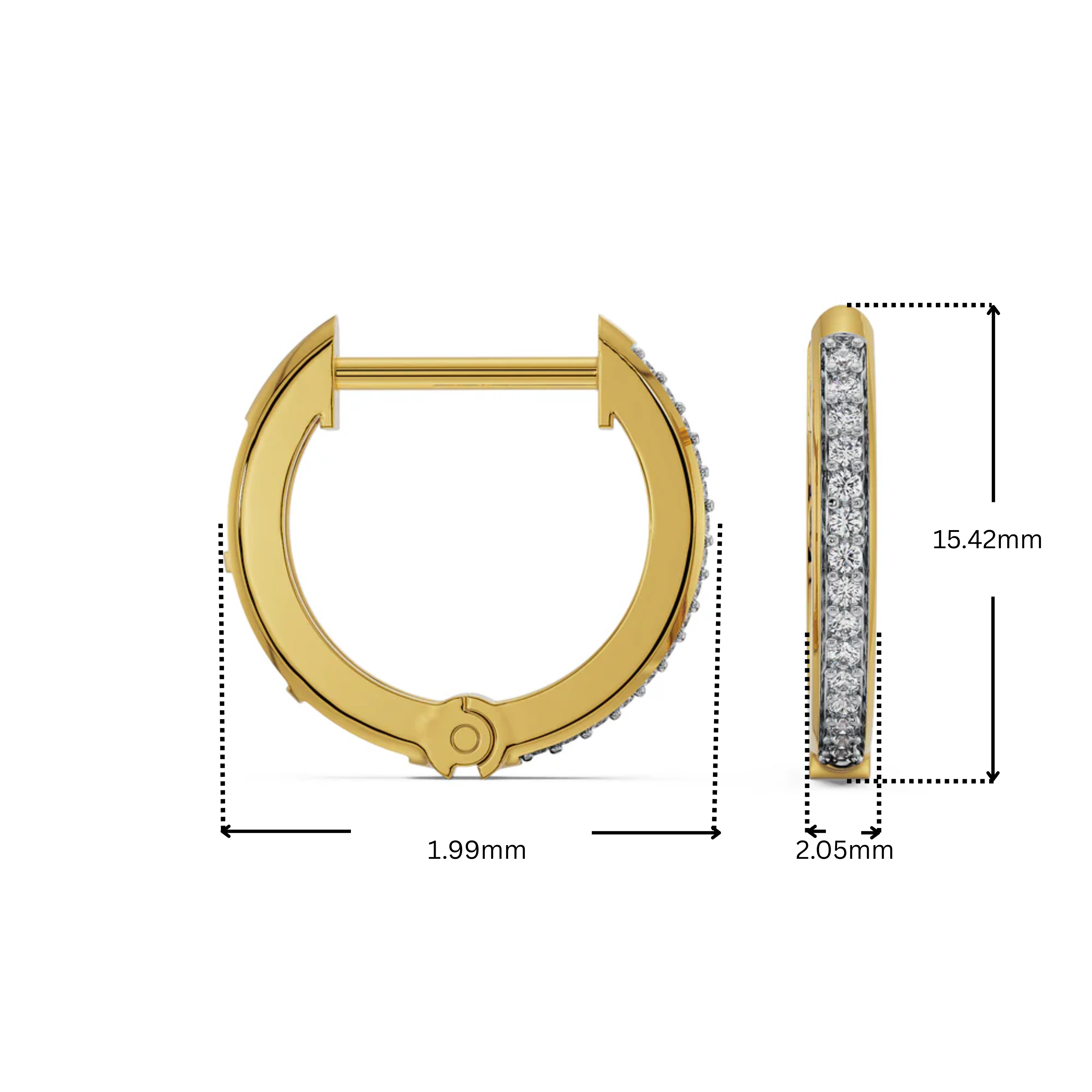Round Lab Grown Diamond Hoops_in-stock