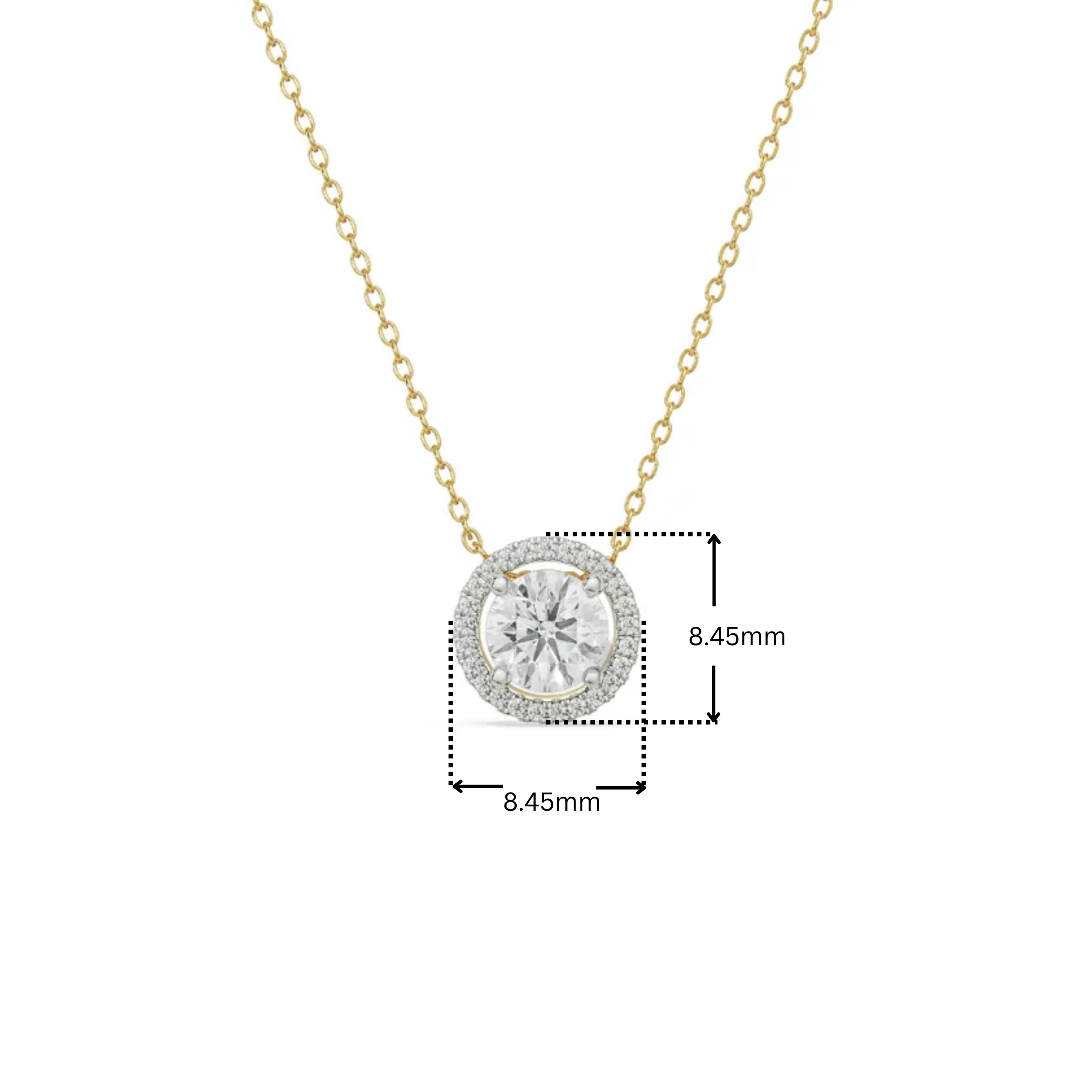Betty Halo Round Lab Grown Diamond Pendant