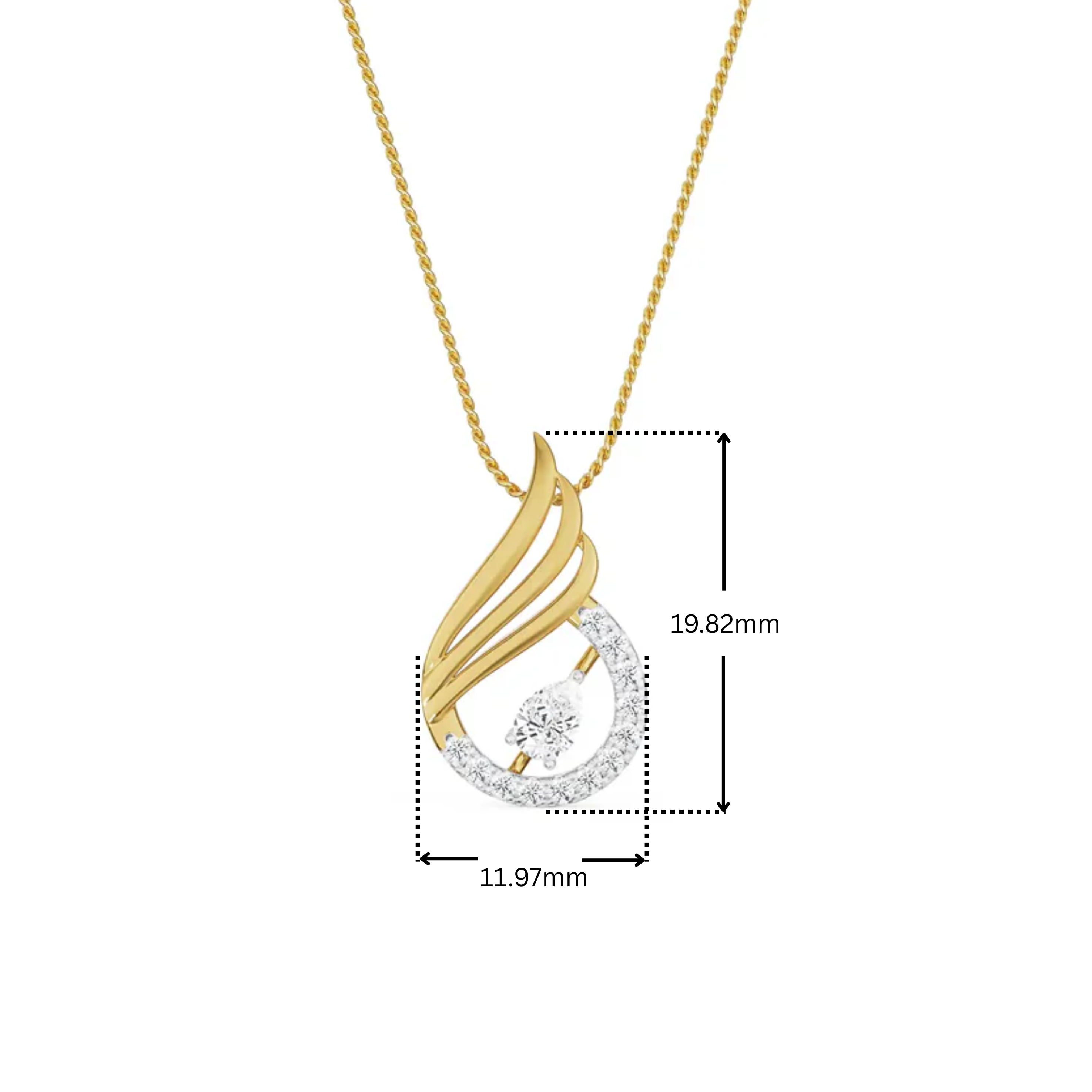 Pear Swan Lab Grown Diamond Pendant
