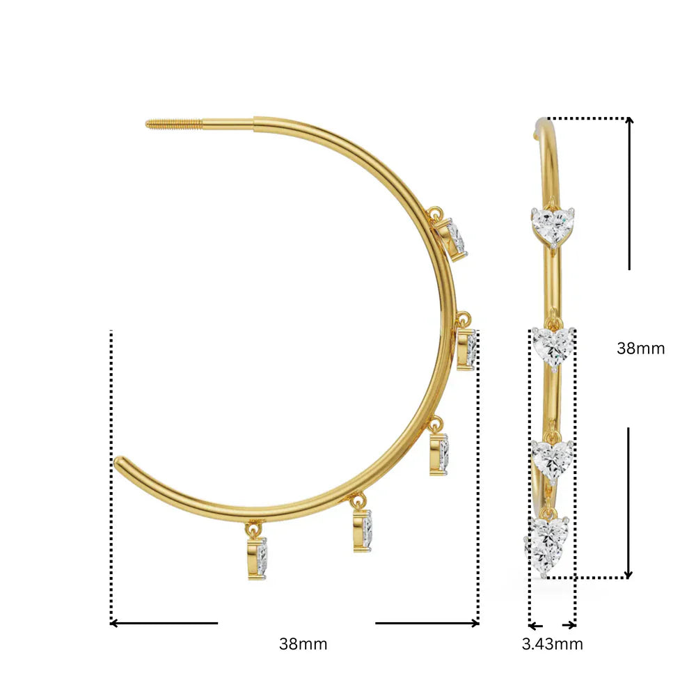 Dancing Hearts Dangle Hoop Earrings_in_stock