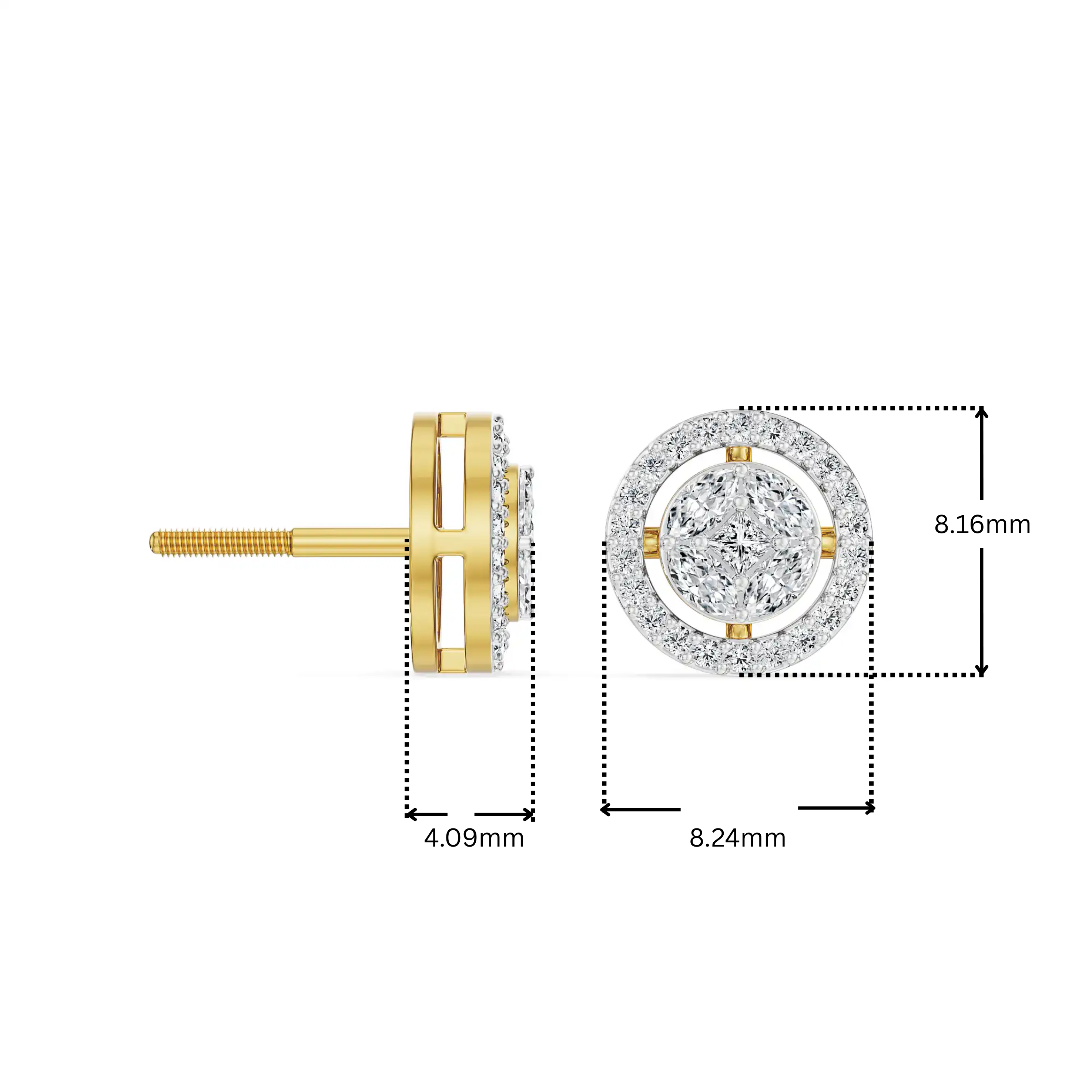 Glistening Lab Grown Diamond Studs_in-stock