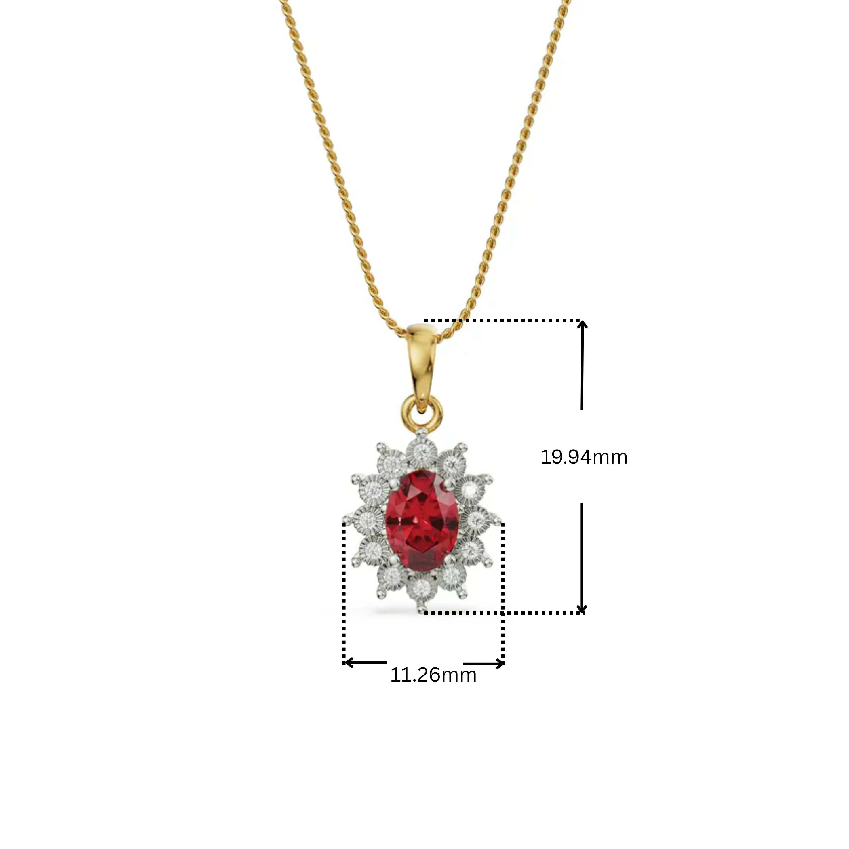 Vintage Gemstone Lab Grown Diamond Pendant