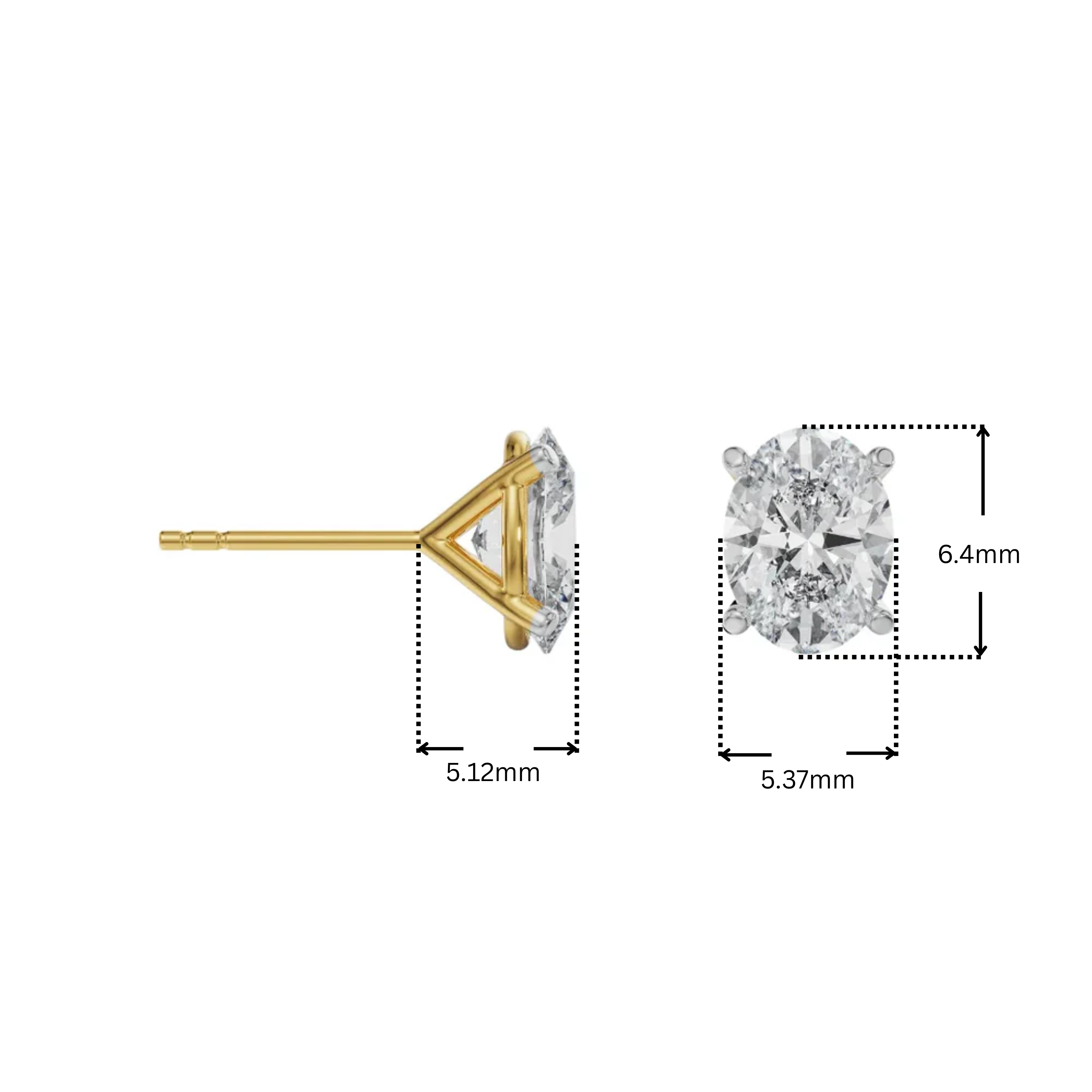 0 5 CT Oval Solitaire Lab Grown Diamond Studs_in-stock