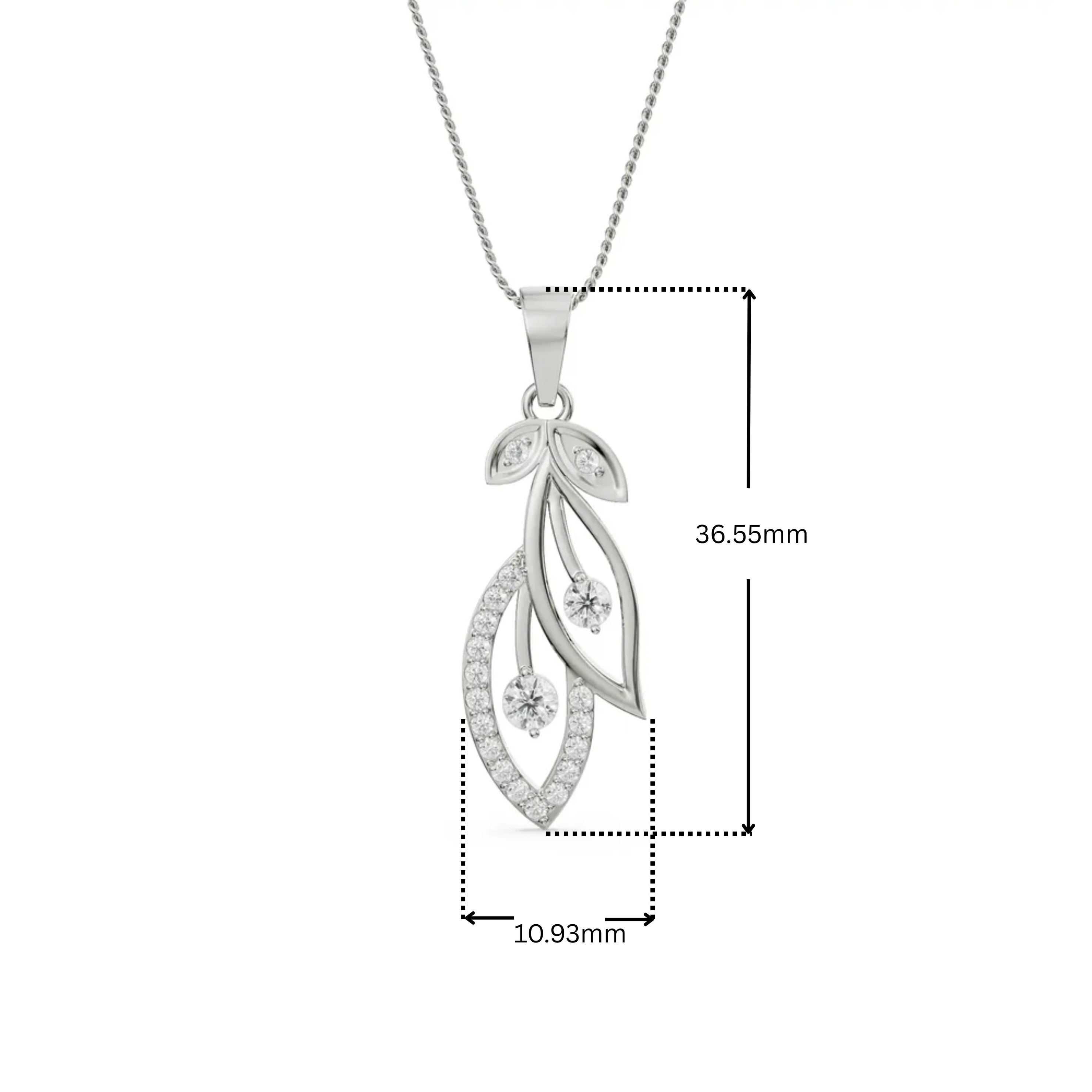 Petal Cascade Diamond Pendant