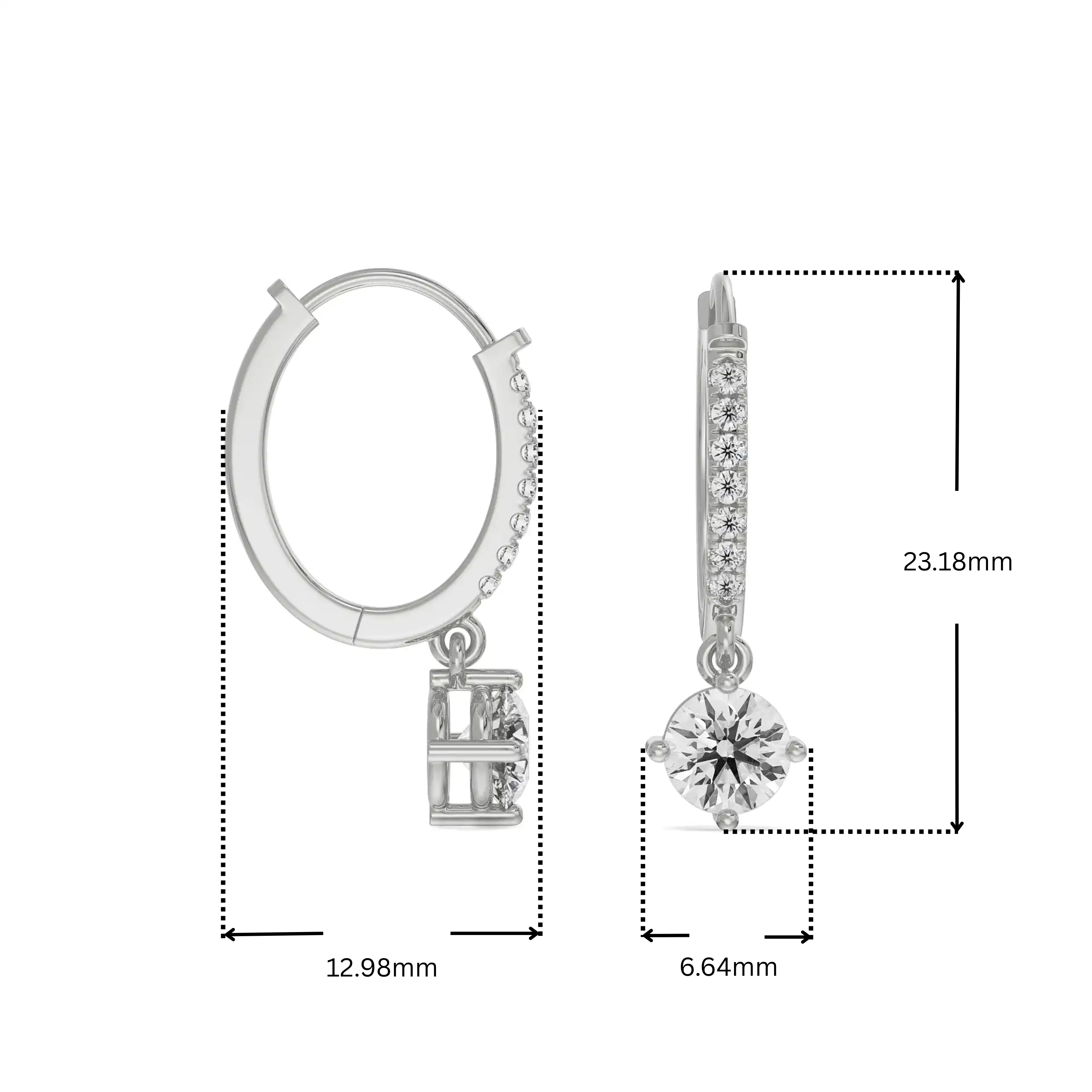 Jisora Drop Lab Grown Diamond Earrings