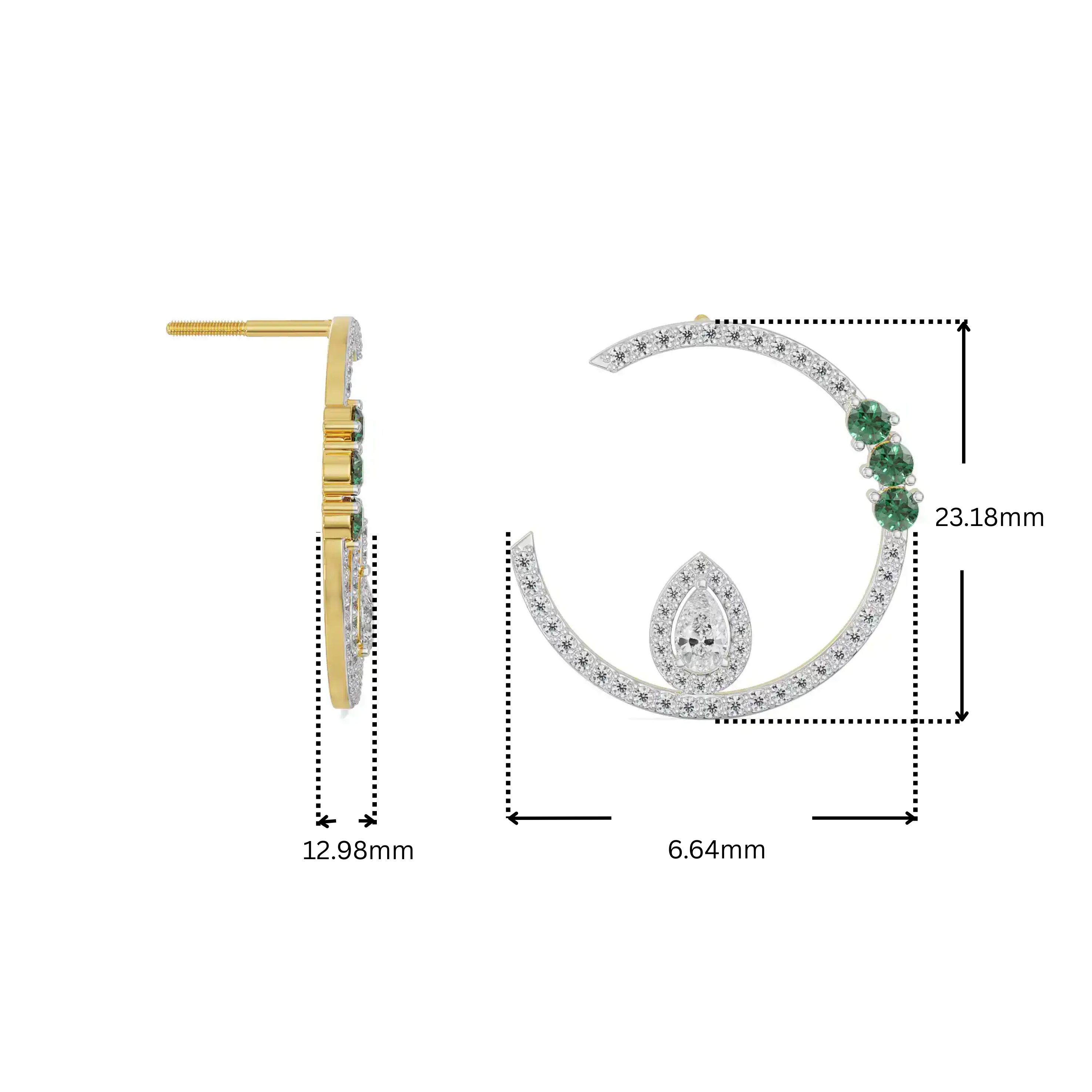 Hazel Front Lab Grown Diamond Hoops