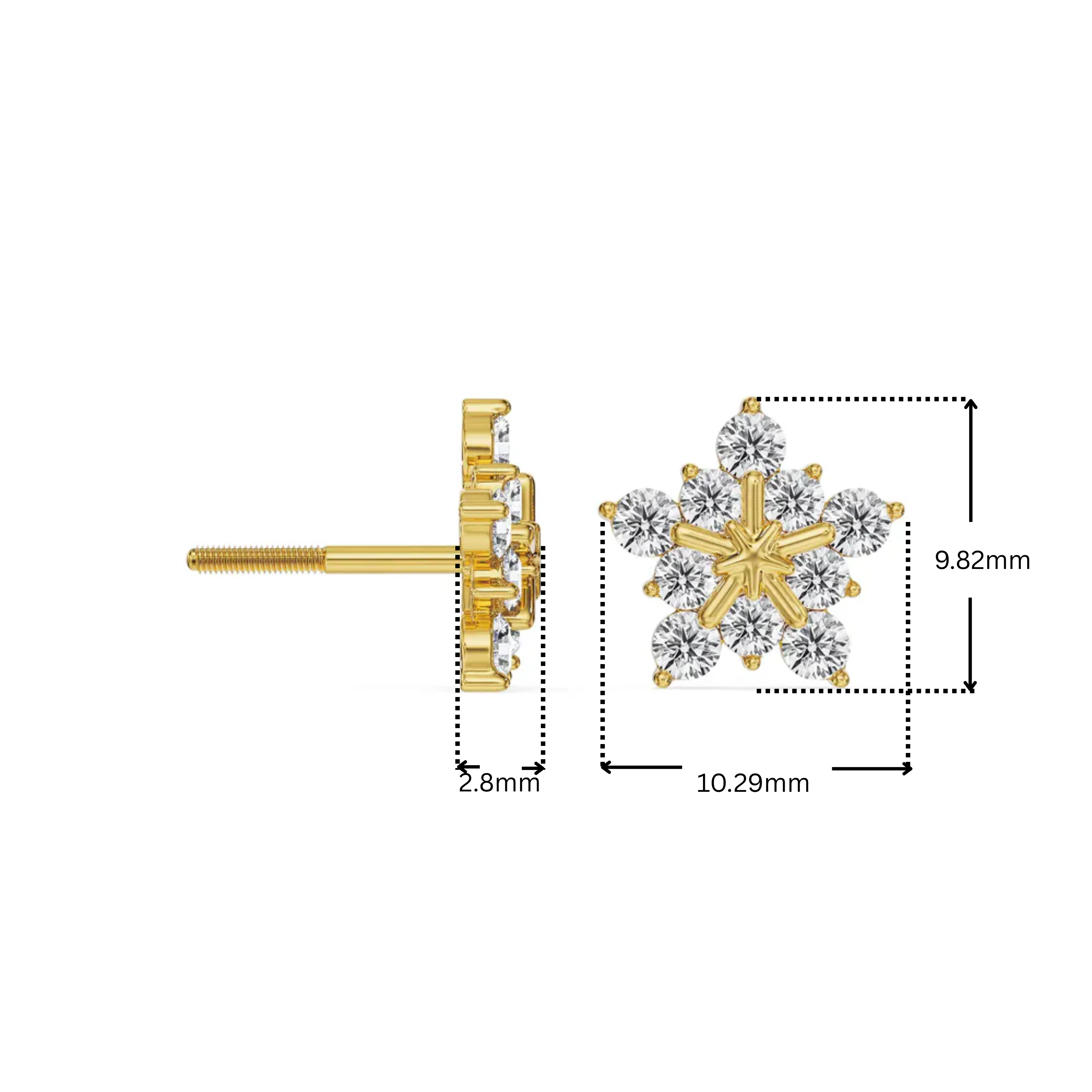 Daisy Drop Lab Grown Diamond Earring