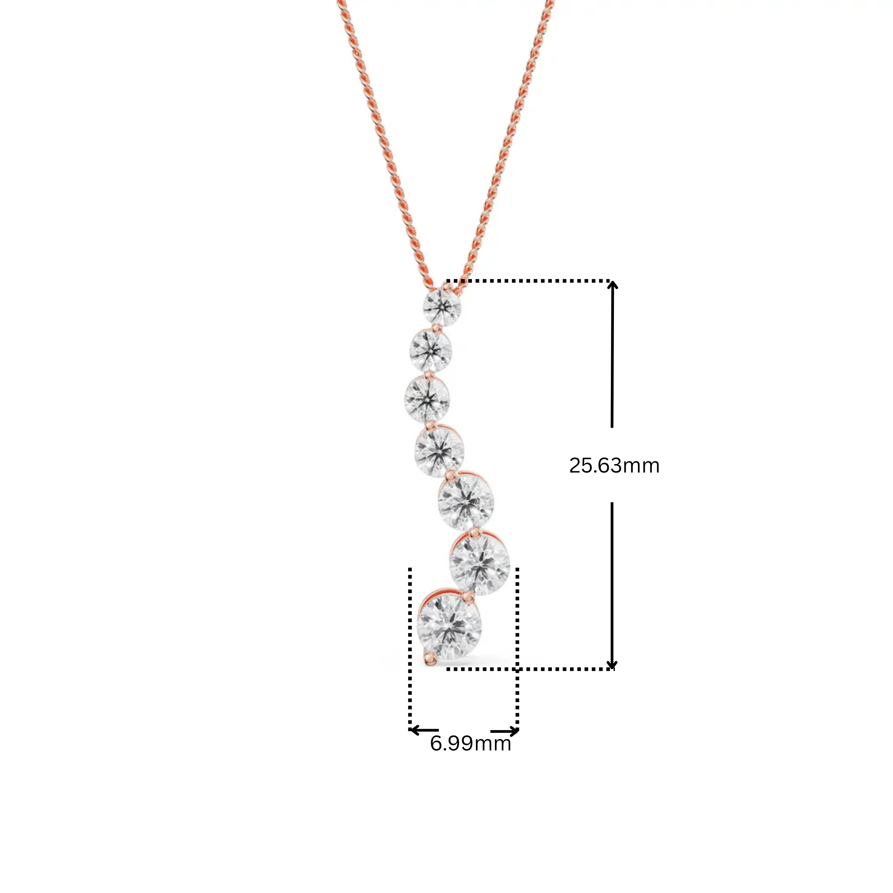 Round Solitaire Journey Lab Grown Diamond Pendant