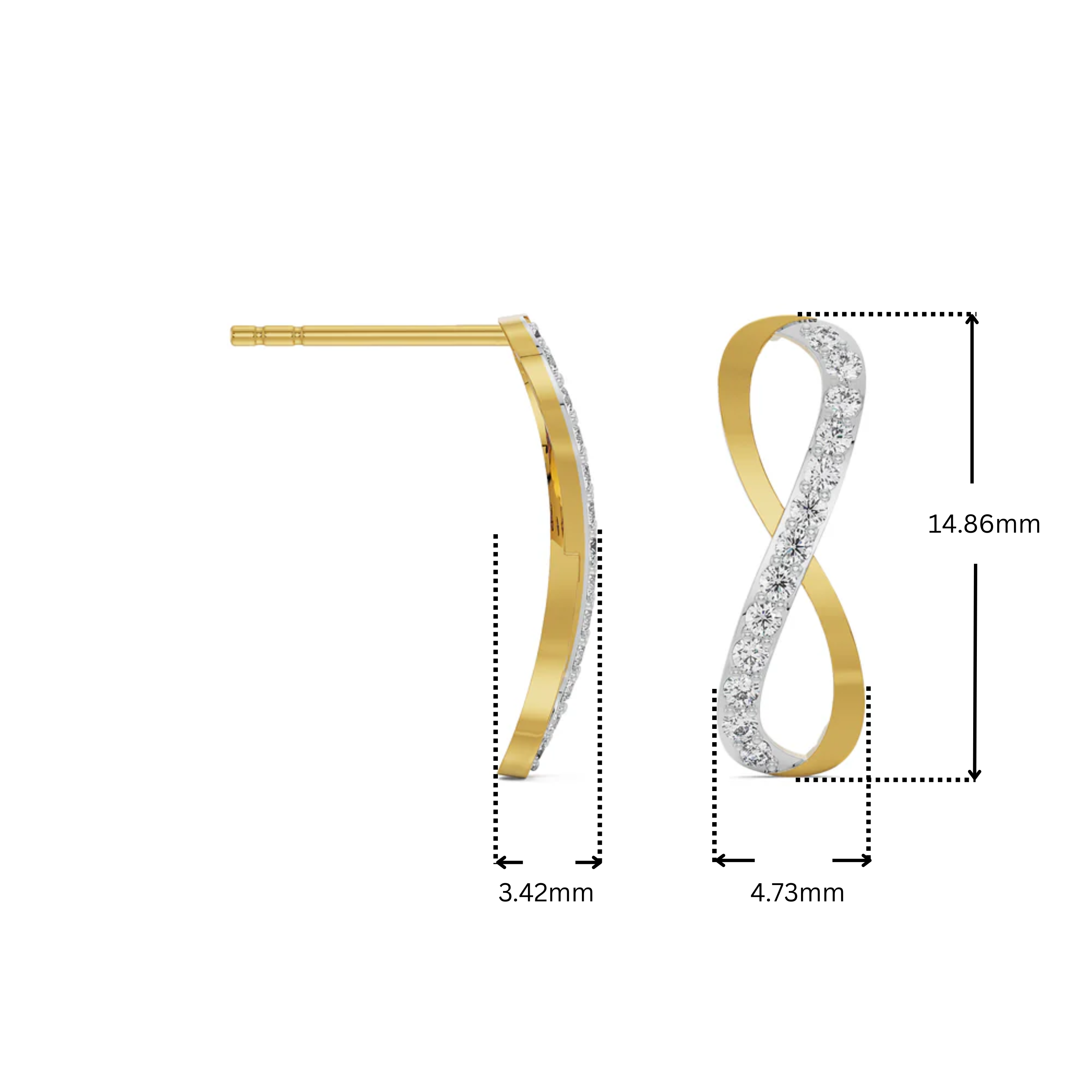 Infinity Lab Grown Diamond Earrings