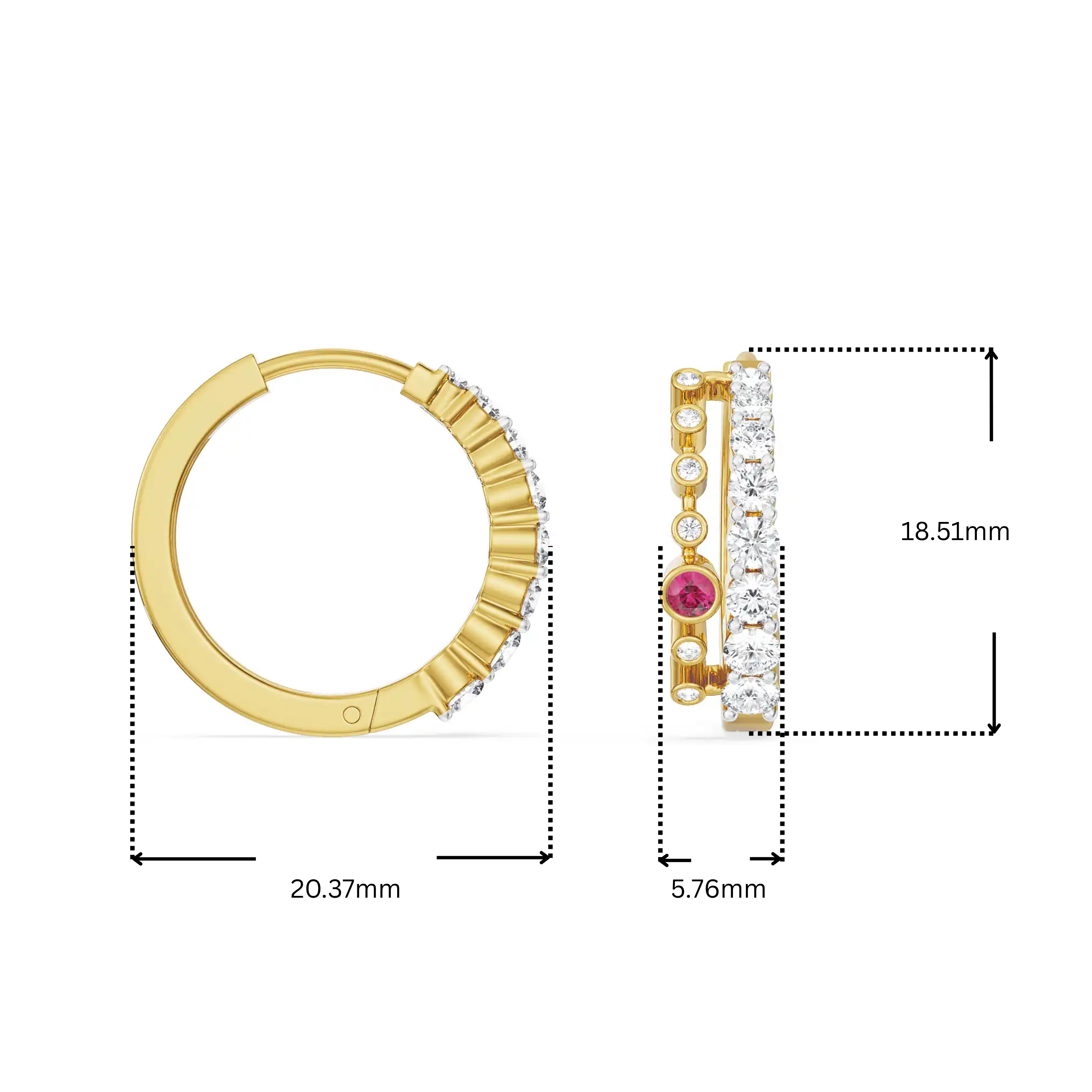 Zoya Lab Grown Diamond Hoops