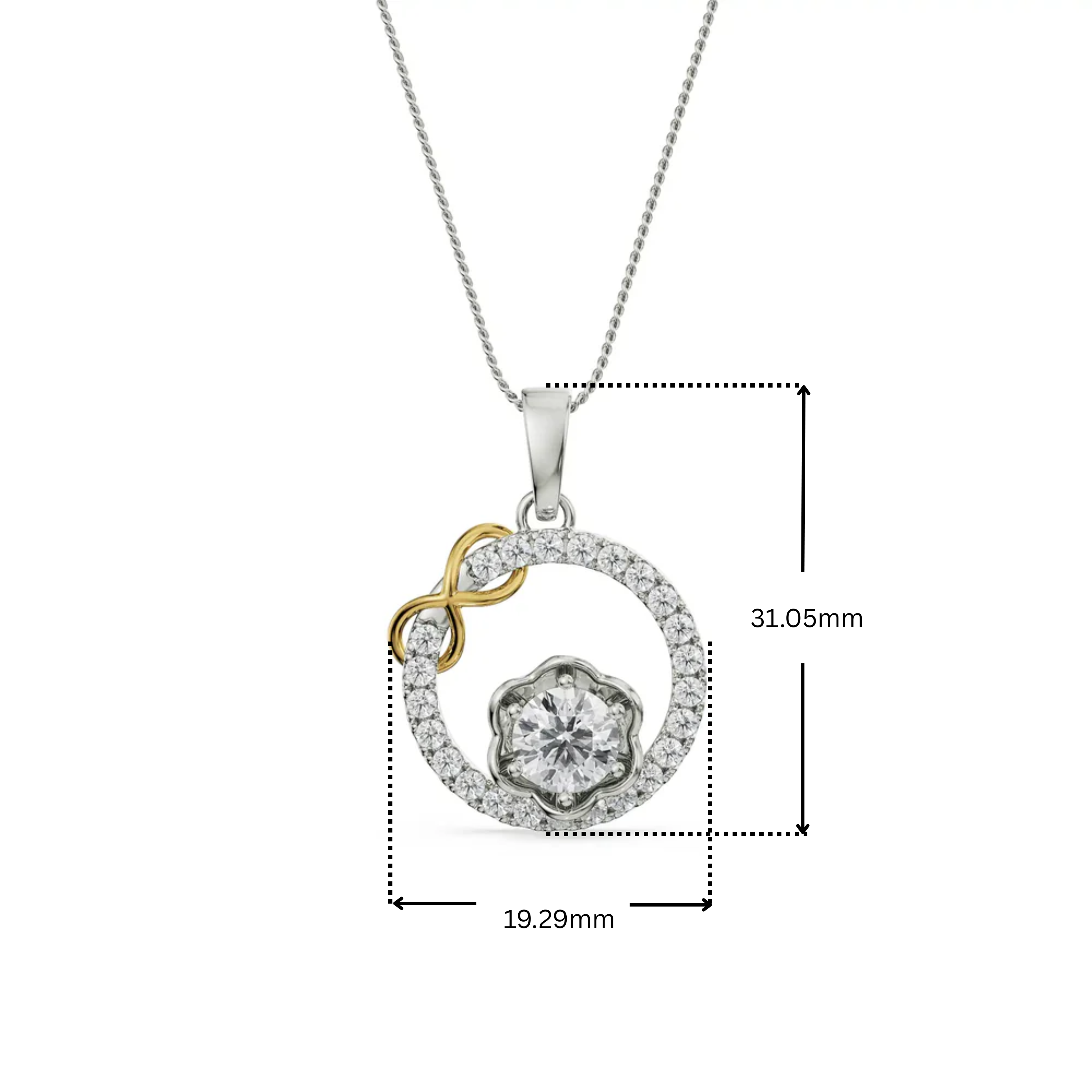 Circle Infinity Lab Grown Diamond Pendant