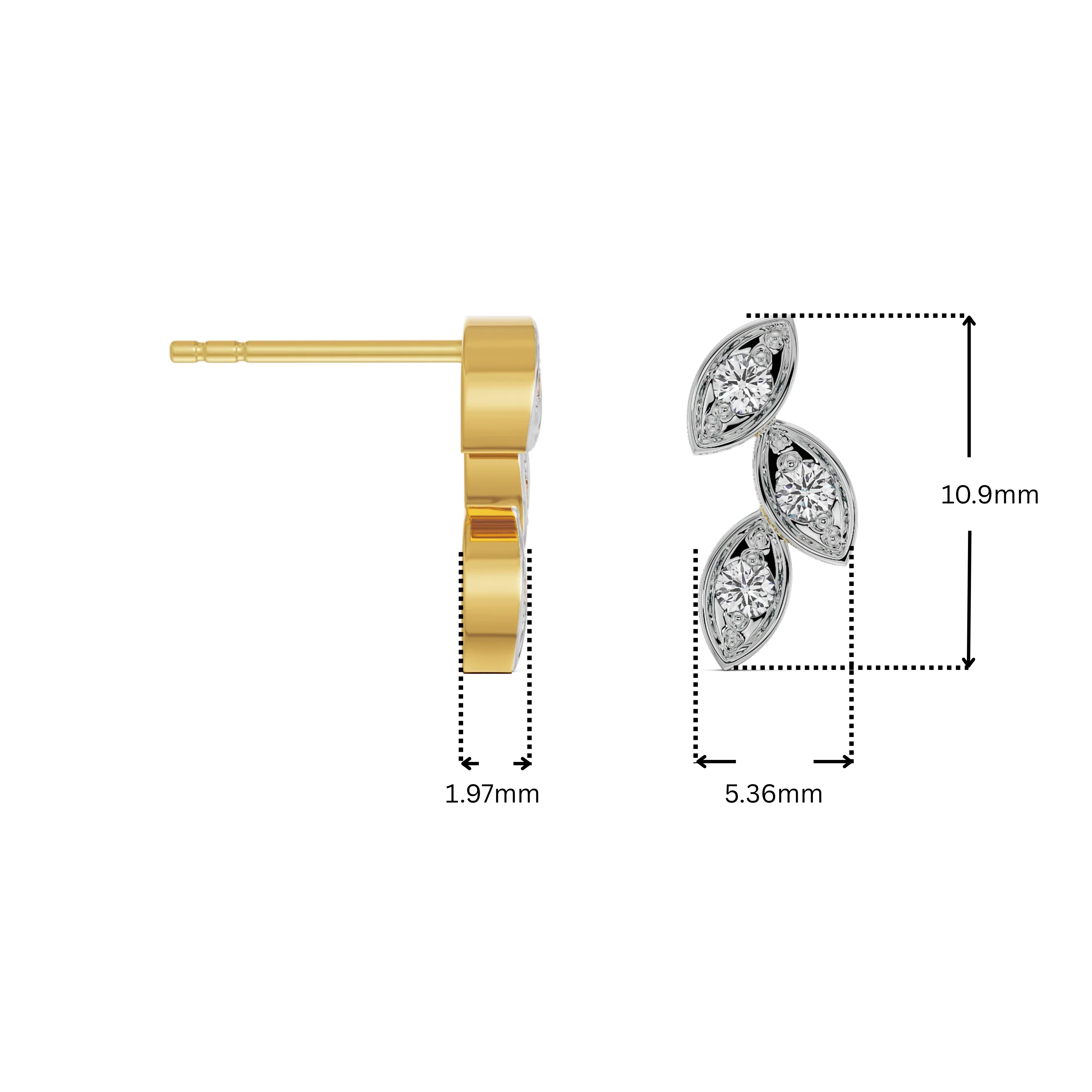 Marquise Mirage Lab Grown Diamond Studs