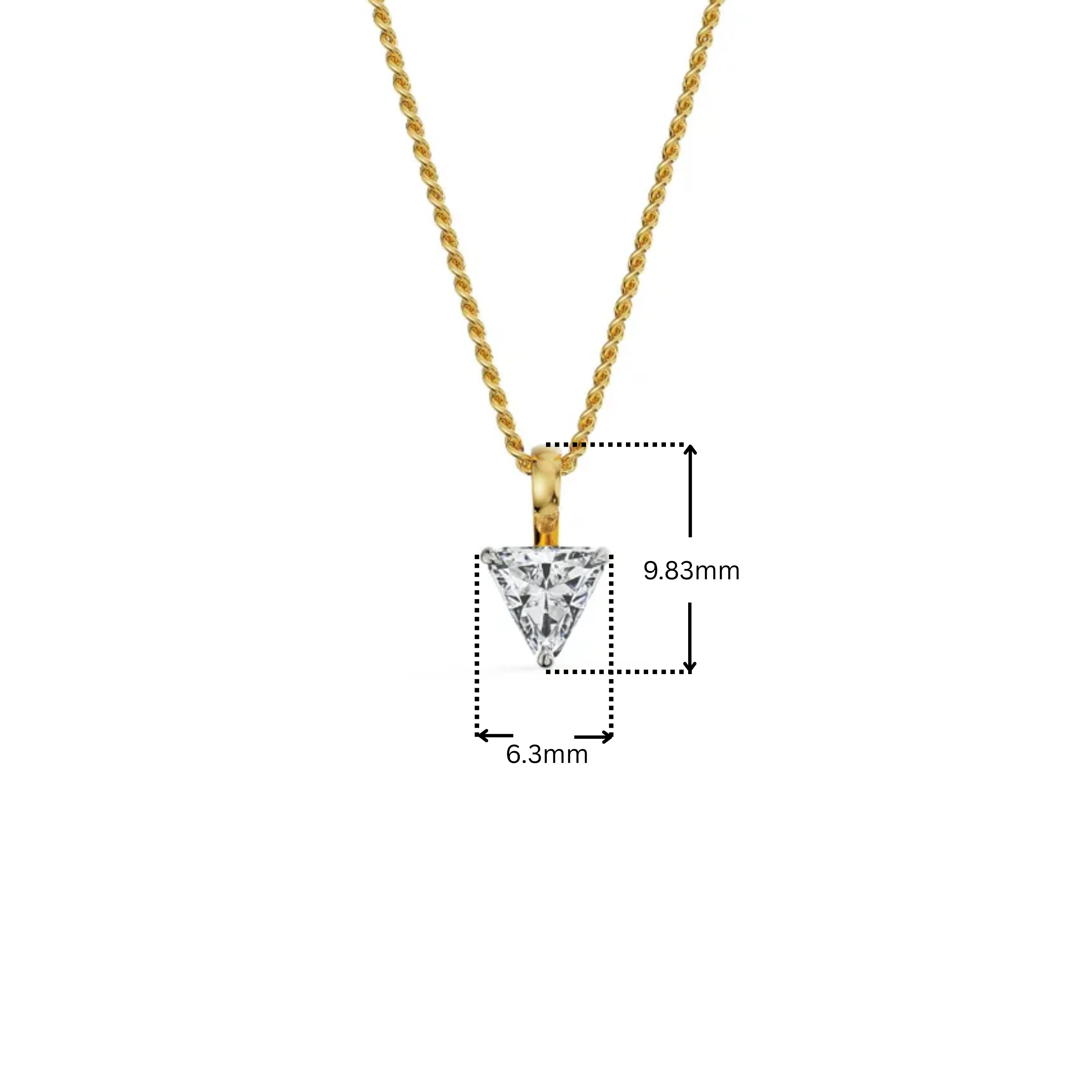 0.5 CT Trillion Lab Grown Diamond Pendant