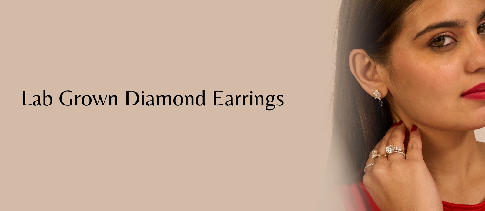 Lab Grown Diamond earrings|Pearl Teardrop Diamond Earrings Prospective view