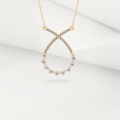 Tropical Twist Diamond Necklace Prospective View