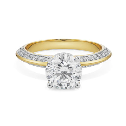 Georgia Round Diamond Ring Front View in 9KT