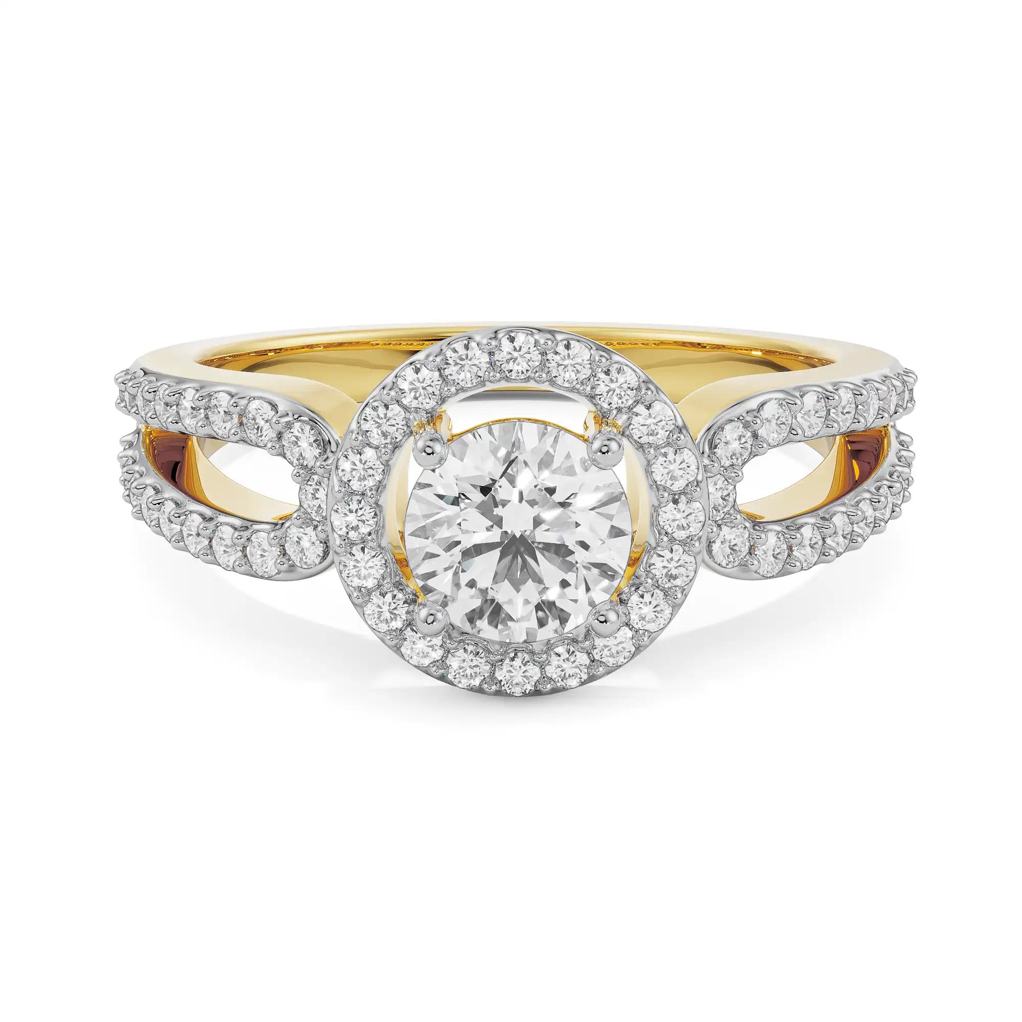 Nikki Halo Diamond Ring Front View