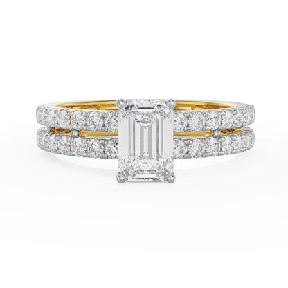 Shimmering Emerald Lab Diamond Engagemnt Ring_in-stock