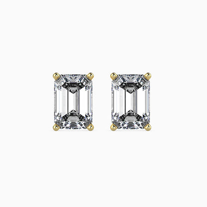 Emerald Lab Grown Diamond Solitaire Studs_in-stock